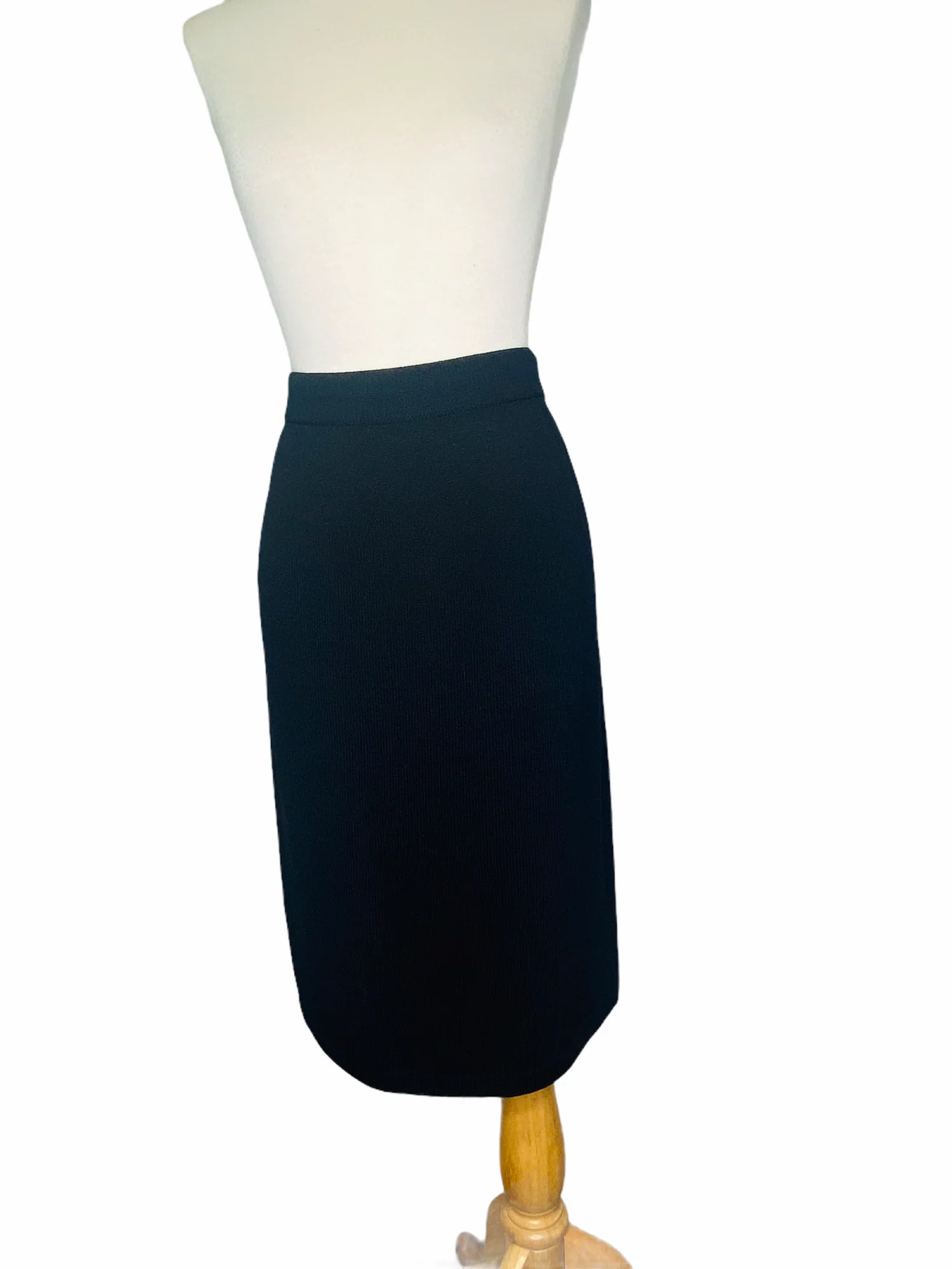 St John Basics Skirt Santana Knit Vintage Skirt Black by St. John Basics - Image 5