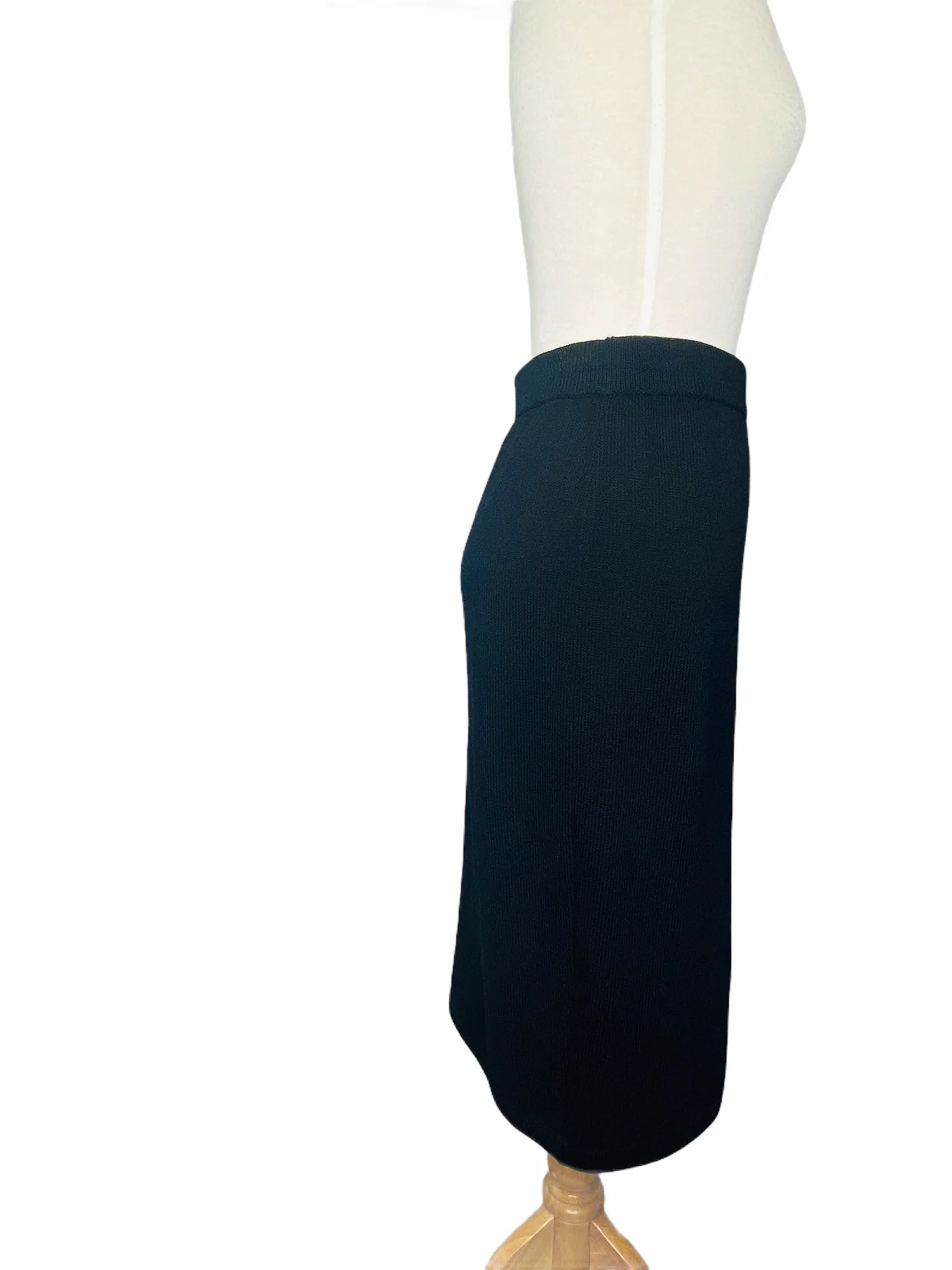 St John Basics Skirt Santana Knit Vintage Skirt Black by St. John Basics - Image 7