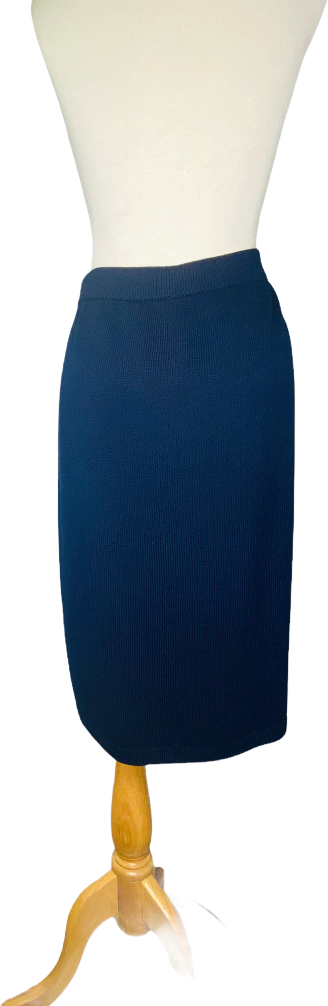 St John Basics Skirt Santana Knit Vintage Skirt Blue by St. John Basics