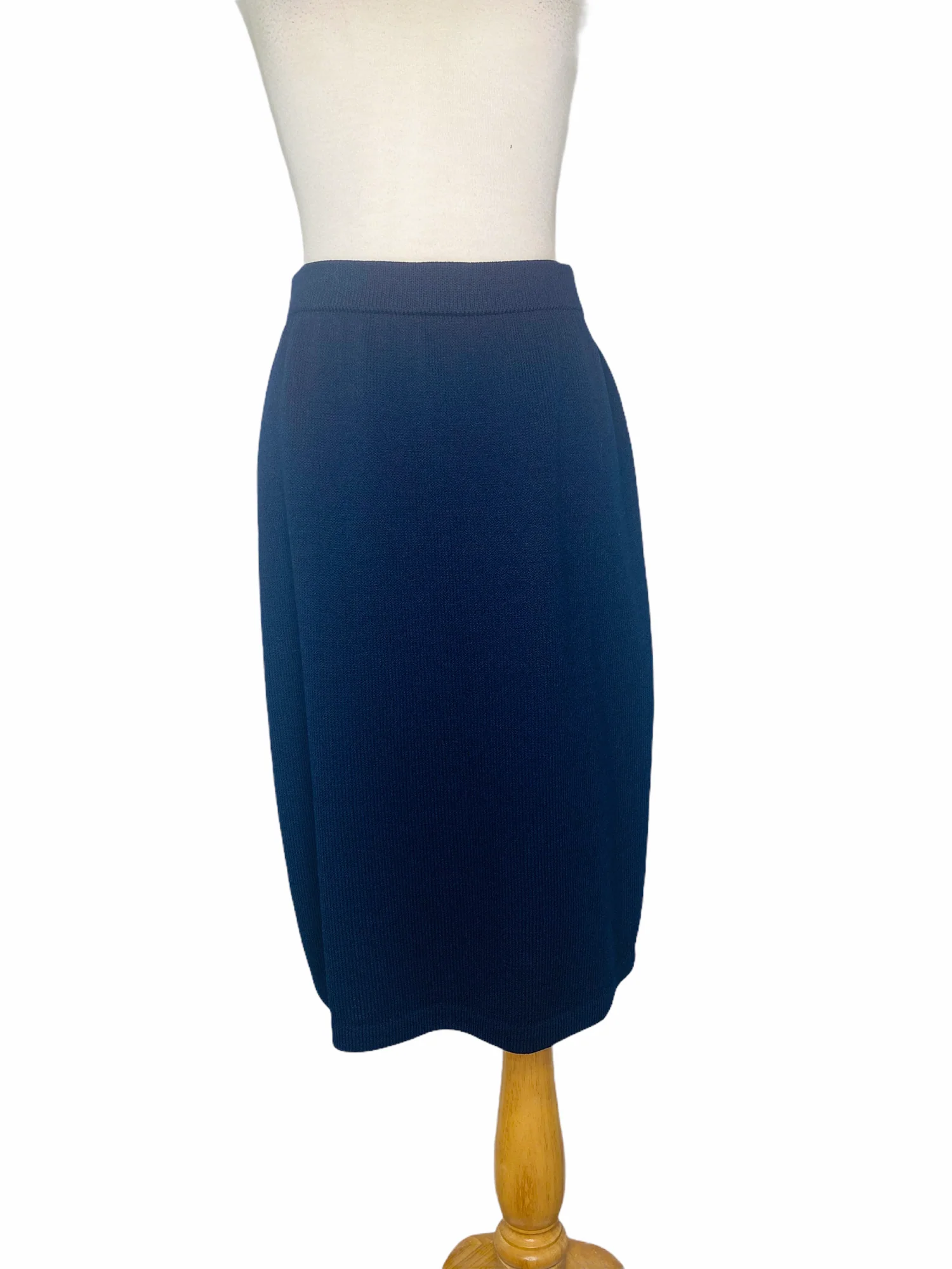 St John Basics Skirt Santana Knit Vintage Skirt Blue by St. John Basics - Image 7