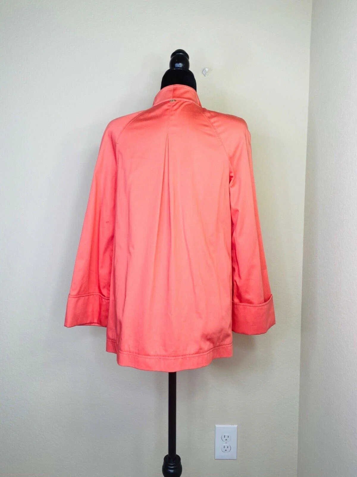 St. John Sport Stretch Womens Coral Button Up Cotton Blazer Jacket by St. John - Image 4