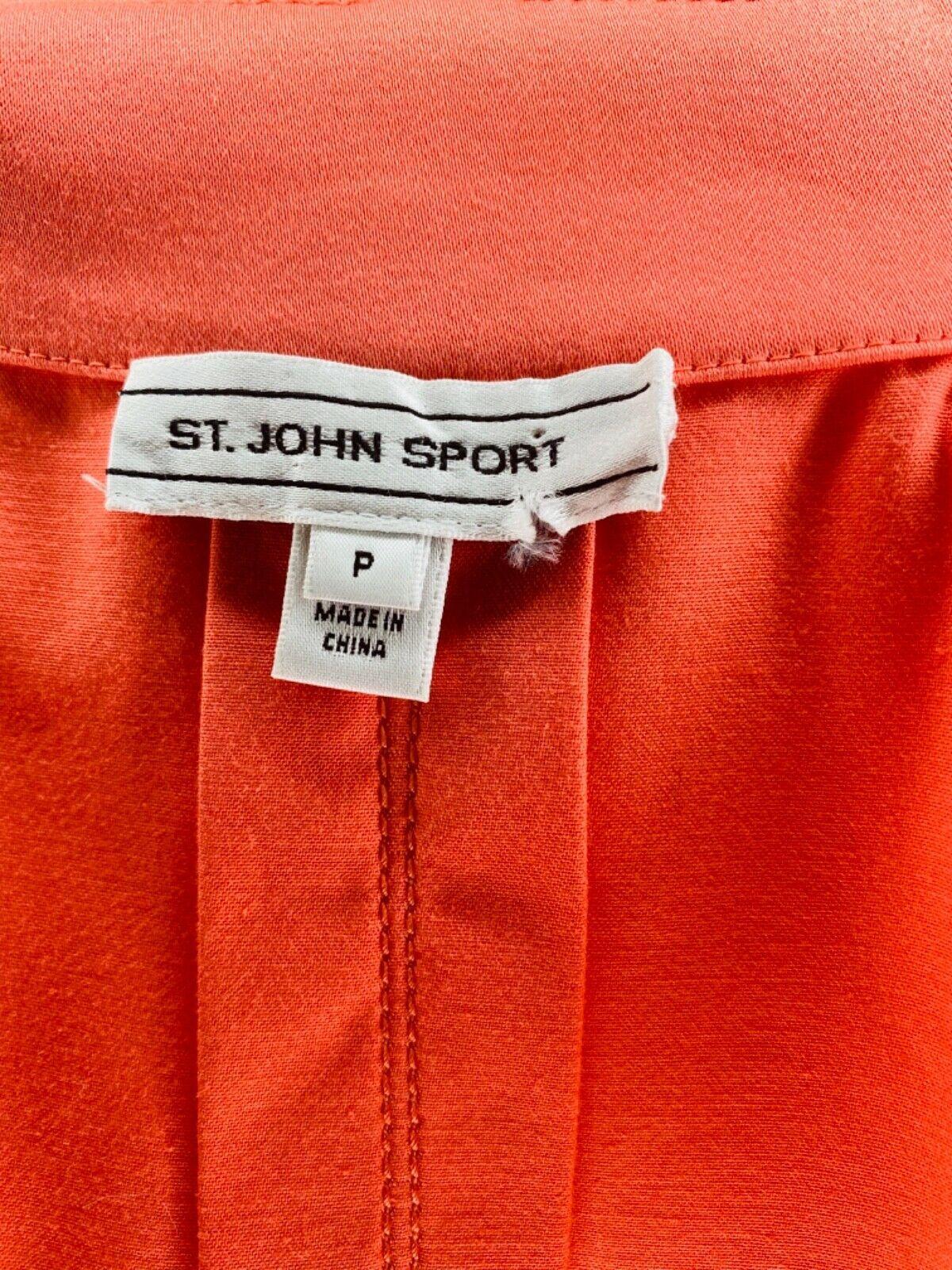 St. John Sport Stretch Womens Coral Button Up Cotton Blazer Jacket by St. John - Image 9