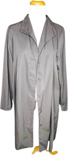 Stand Collar Organic Cotton & Nylon Coat Italian Fabric Womens M by Eileen Fisher
