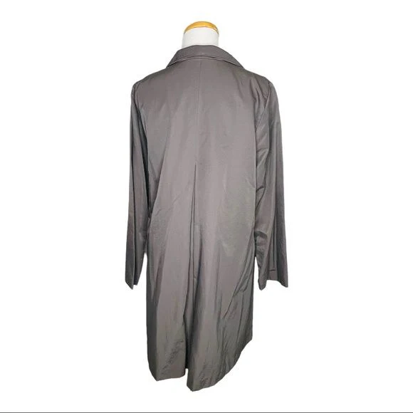 Stand Collar Organic Cotton & Nylon Coat Italian Fabric Womens M by Eileen Fisher - Image 7