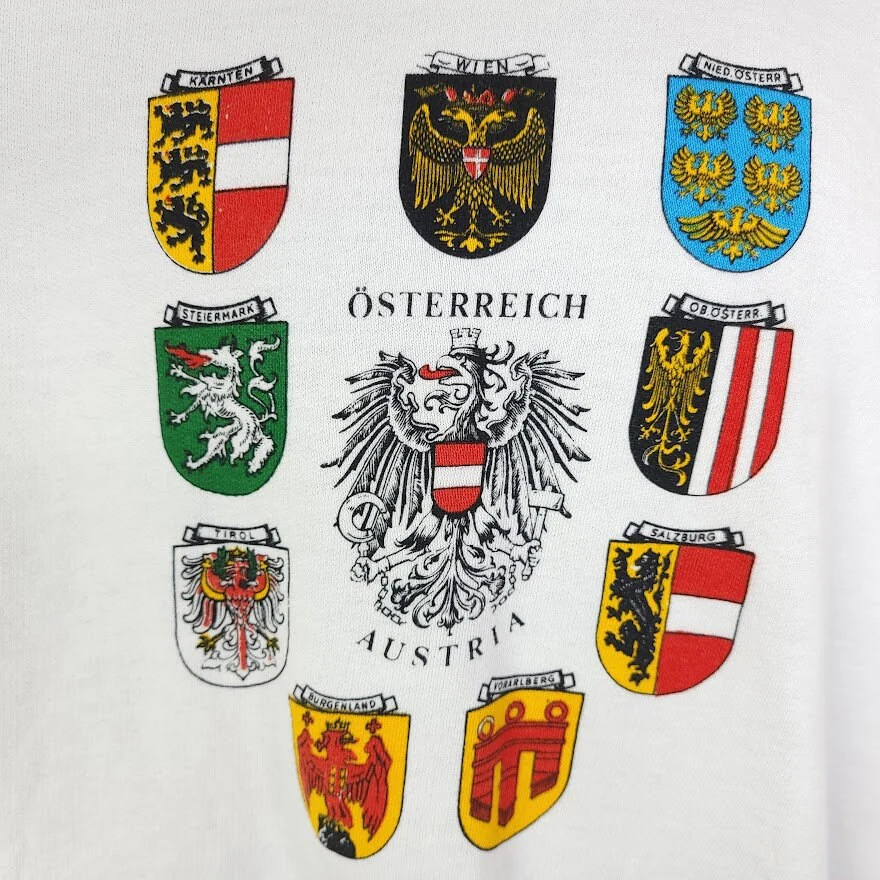 States of Austria Sweatshirt Vintage 90s Osterreich Coat of Arms Europe Mens Size Large - Image 2