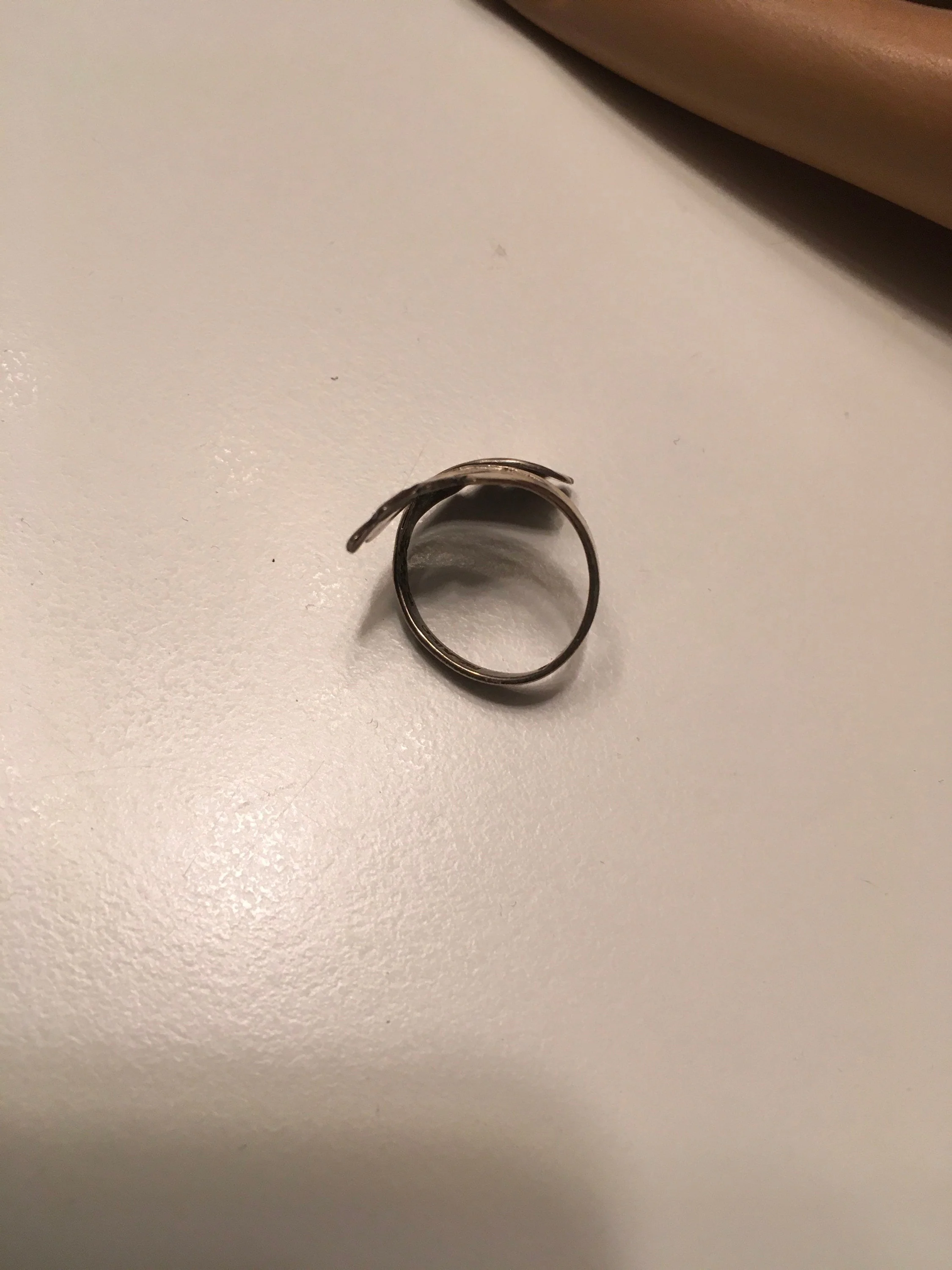 Sterling Silver Modernist Bypass Adjustable Ring - Image 2