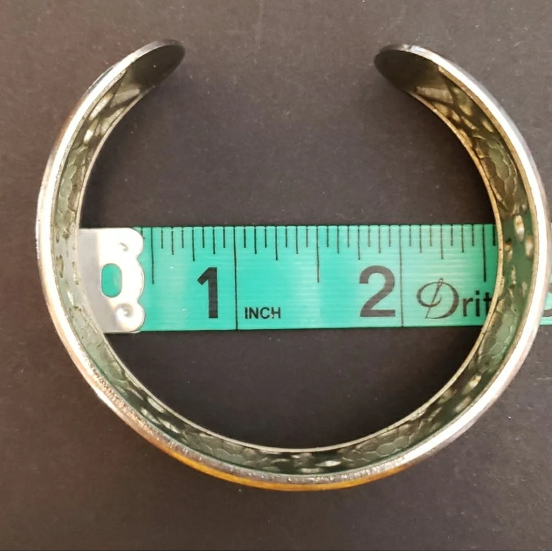 Sterling Silver Repousse Turtle Cuff Bracelet - Image 12