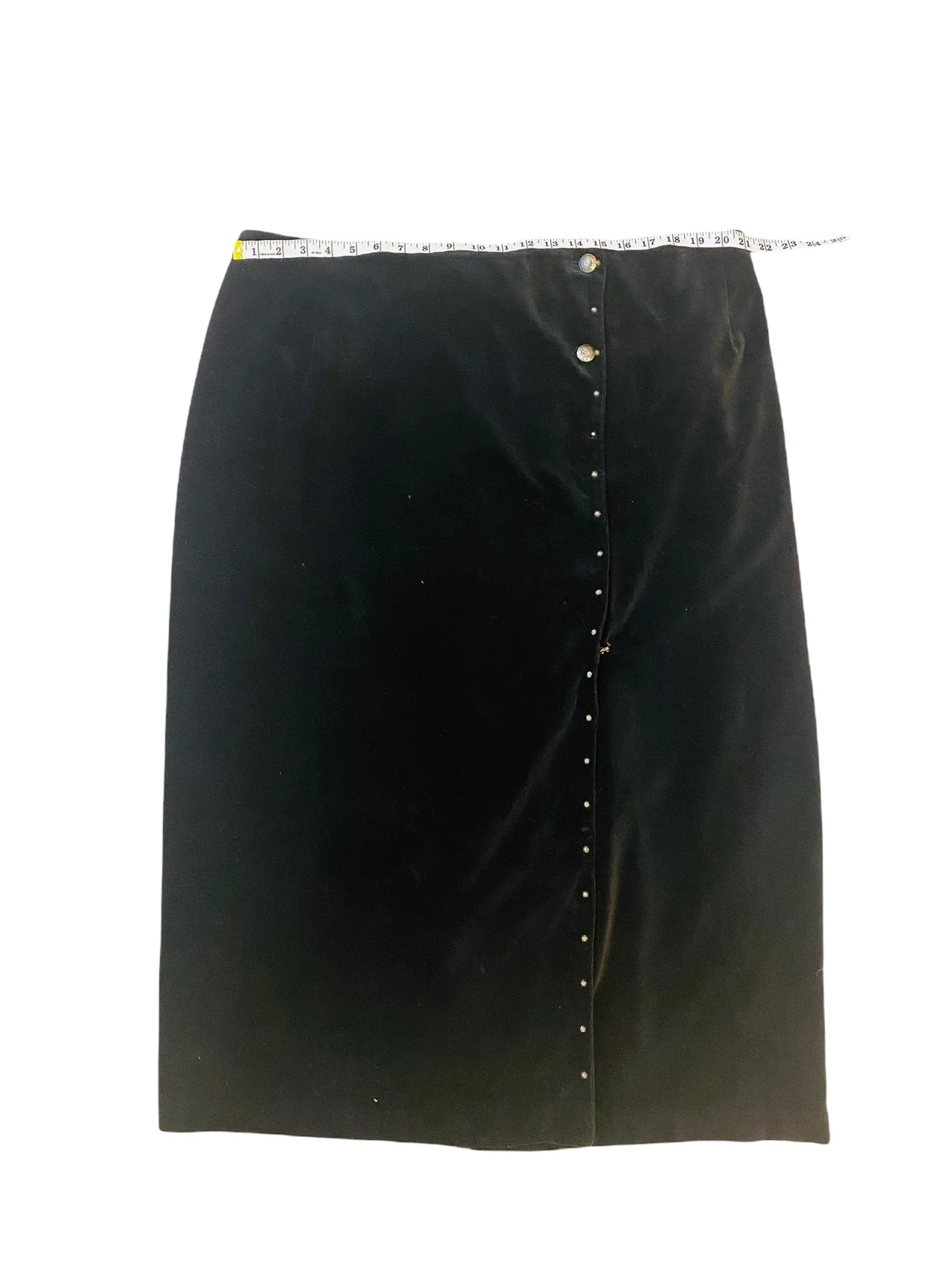 Stonebridge Vintage Velvet Maxi Skirt with Silver Buttons Black 1 by Stonebridge - Image 12