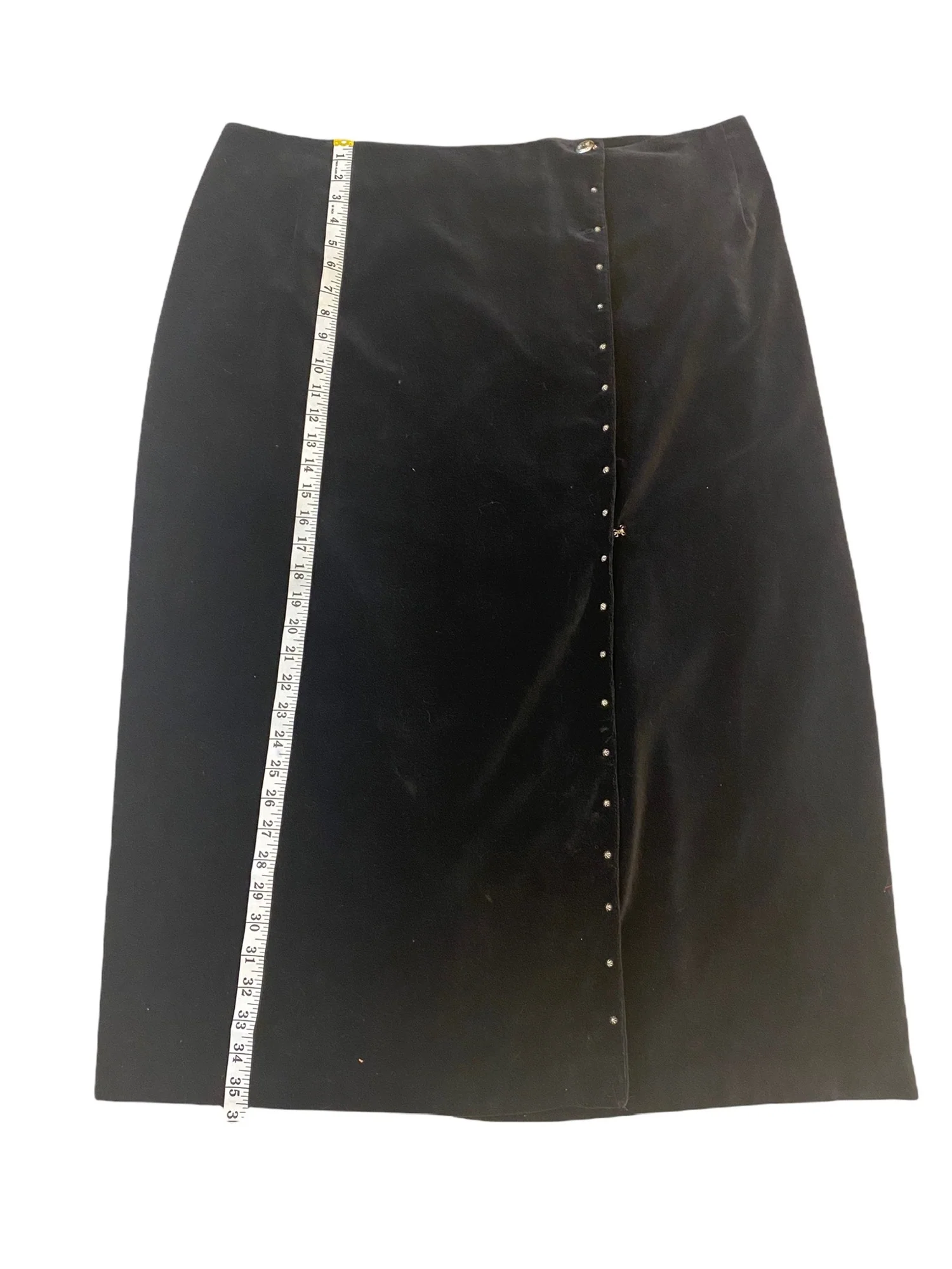 Stonebridge Vintage Velvet Maxi Skirt with Silver Buttons Black 1 by Stonebridge - Image 8