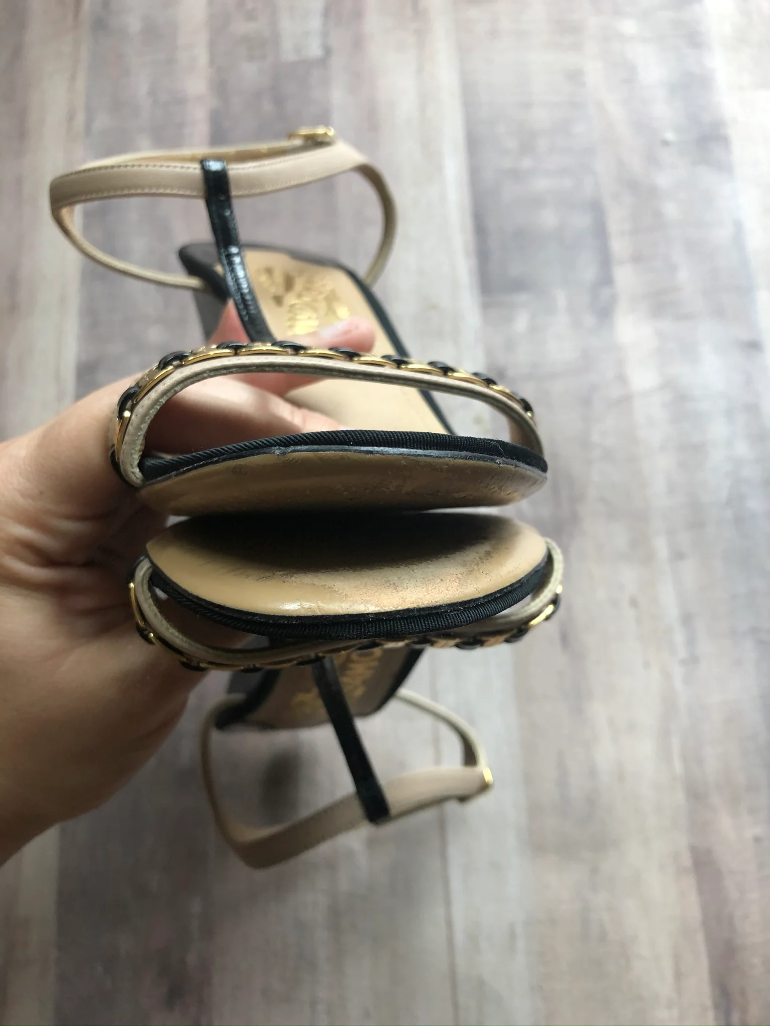Strappy Wedges With Engraved Logo By Salvatore Ferragamo - Image 6
