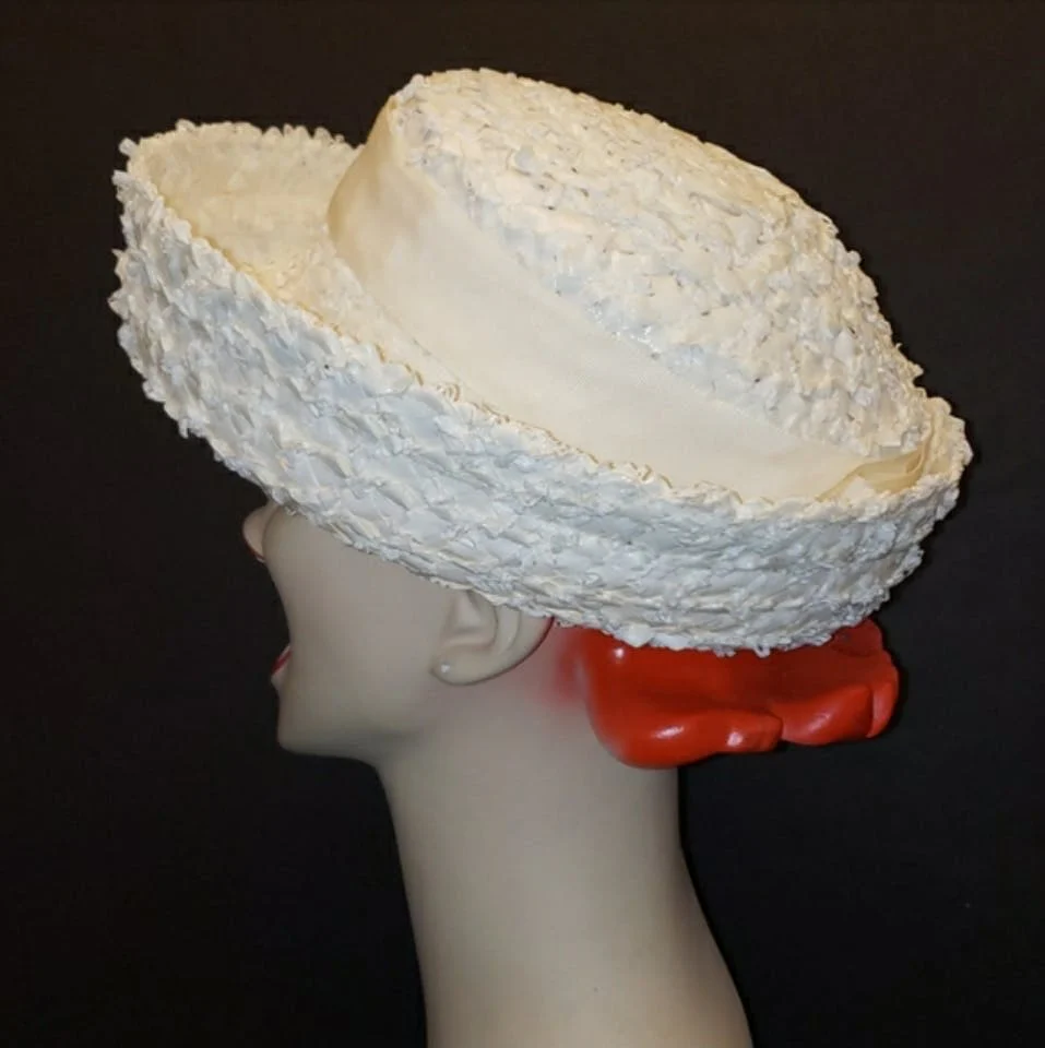 Straw Hat with Ribbon by Eva Mae Modes - Image 9