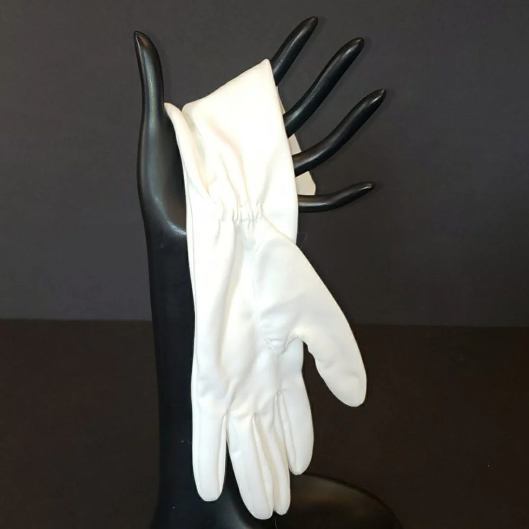 Stretch Nylon Mid Length Fashion Gloves - Image 4