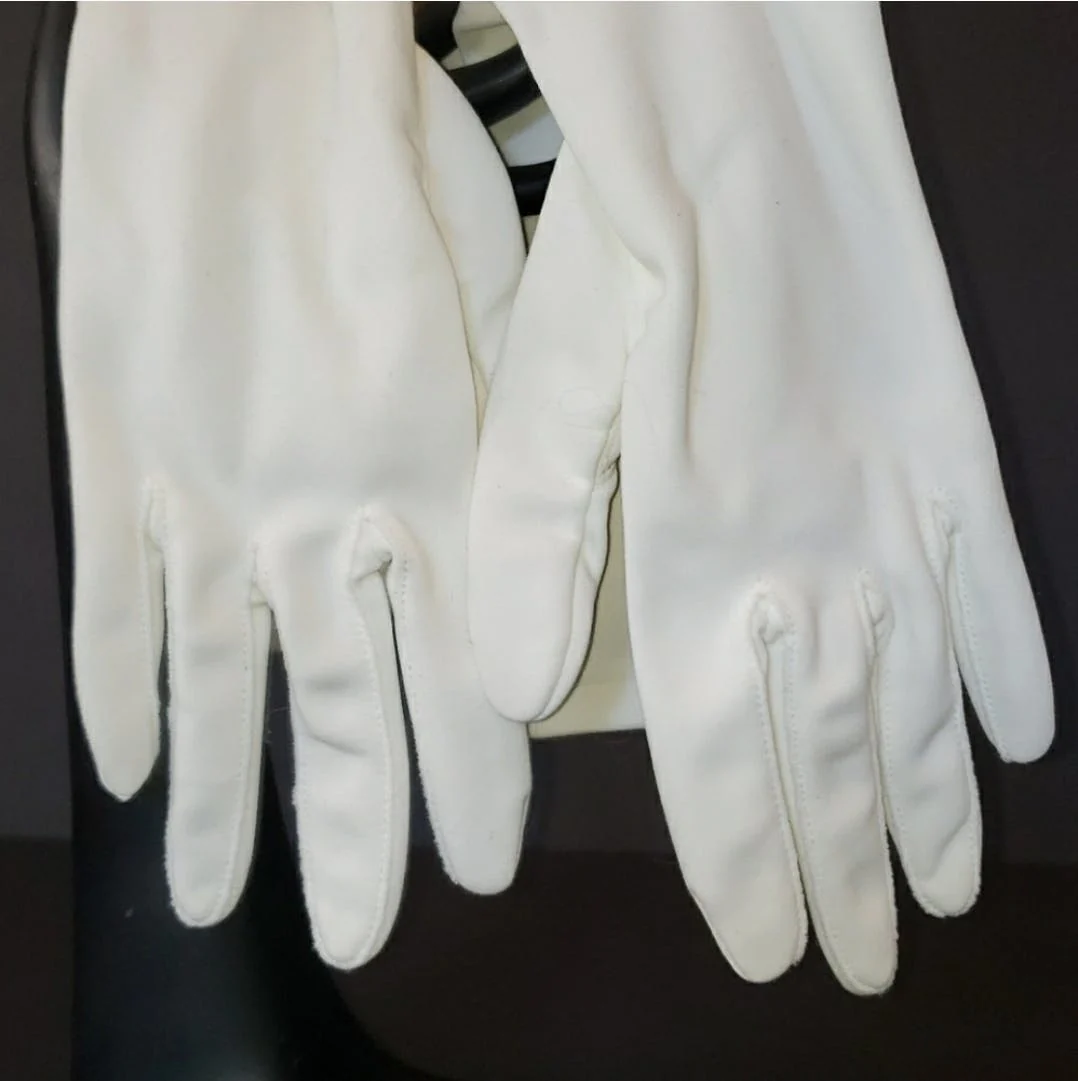Stretch Nylon Mid Length Fashion Gloves - Image 9