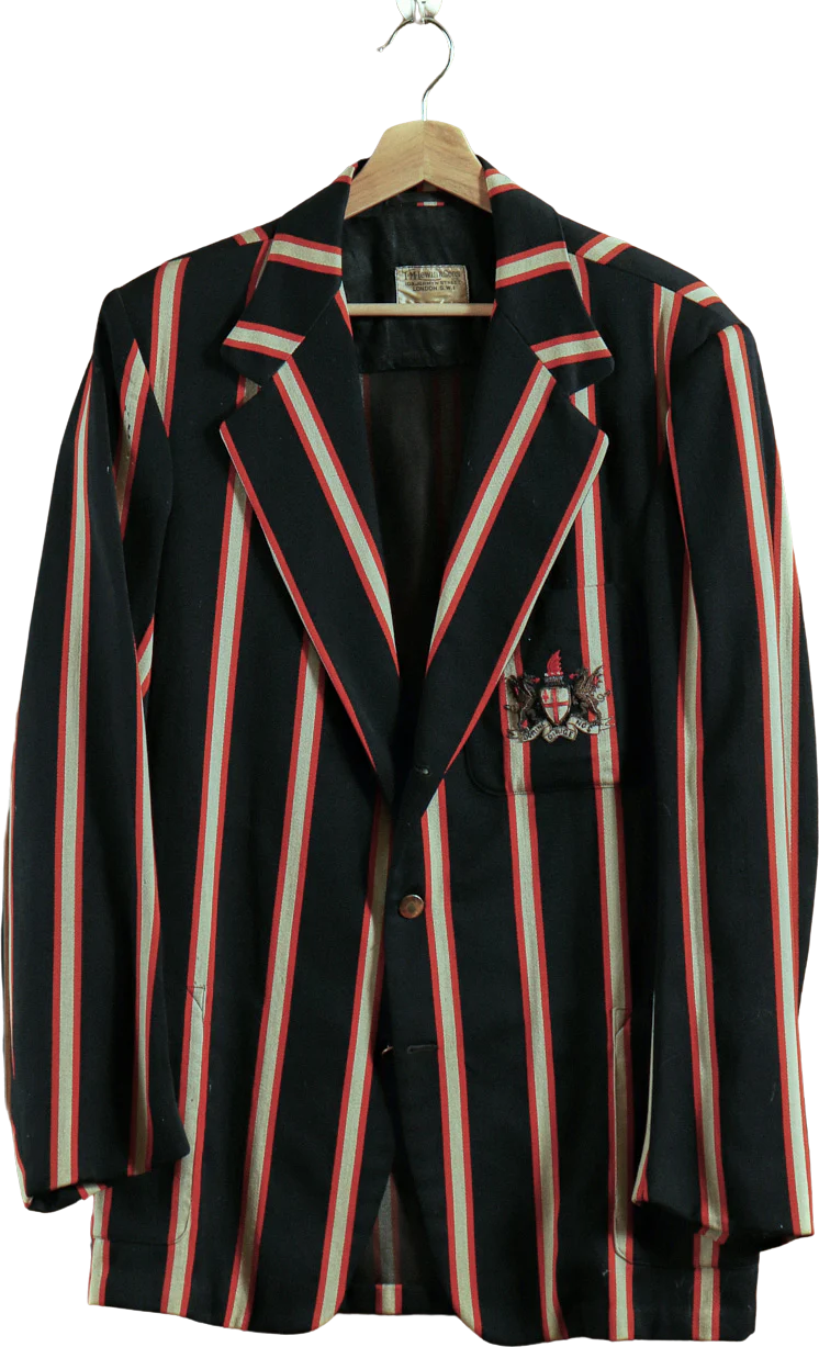 Striped Navy Blazer By T.m. Lewin & Sons