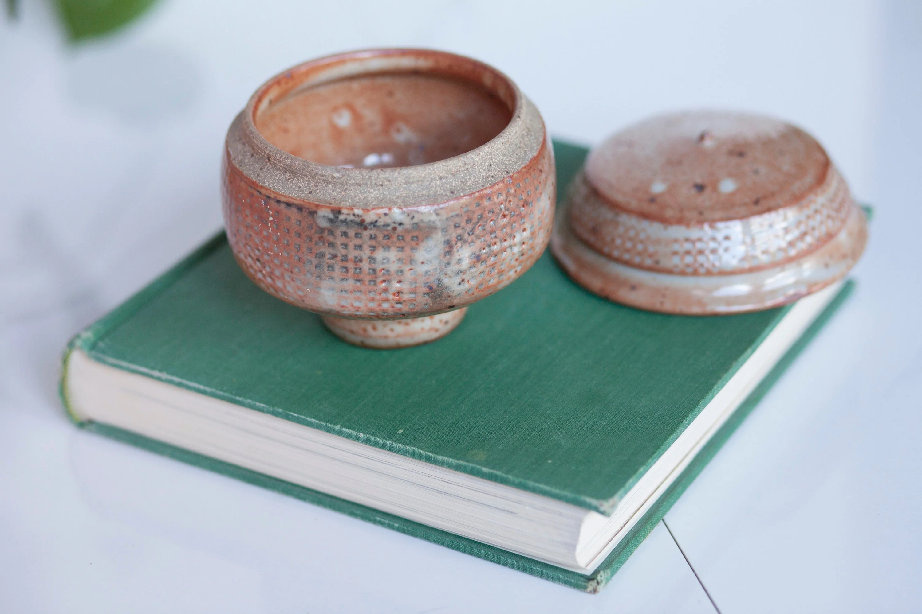 Studio Pottery Canister with Lid Small Handmade Stoneware Jar - Image 7