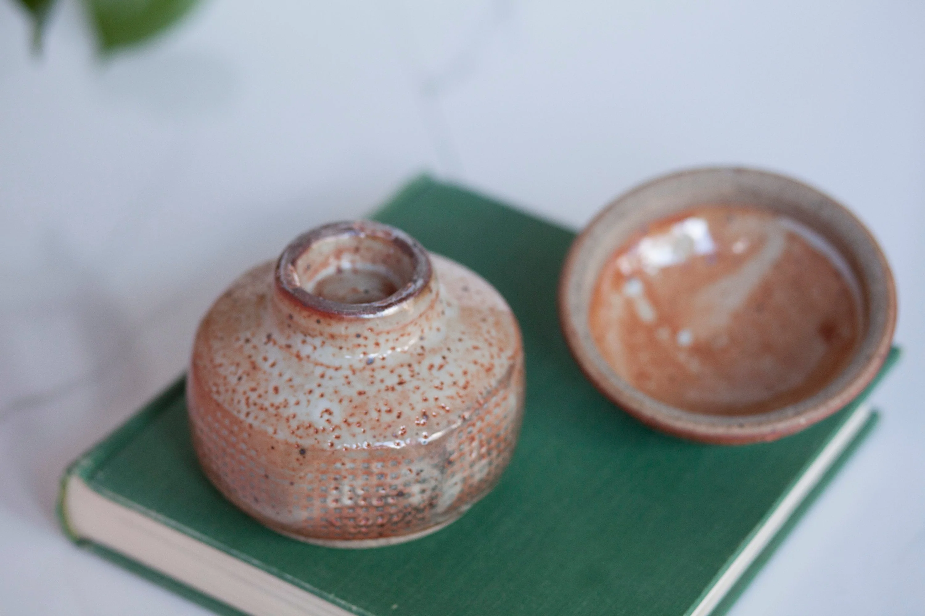 Studio Pottery Canister with Lid Small Handmade Stoneware Jar - Image 8