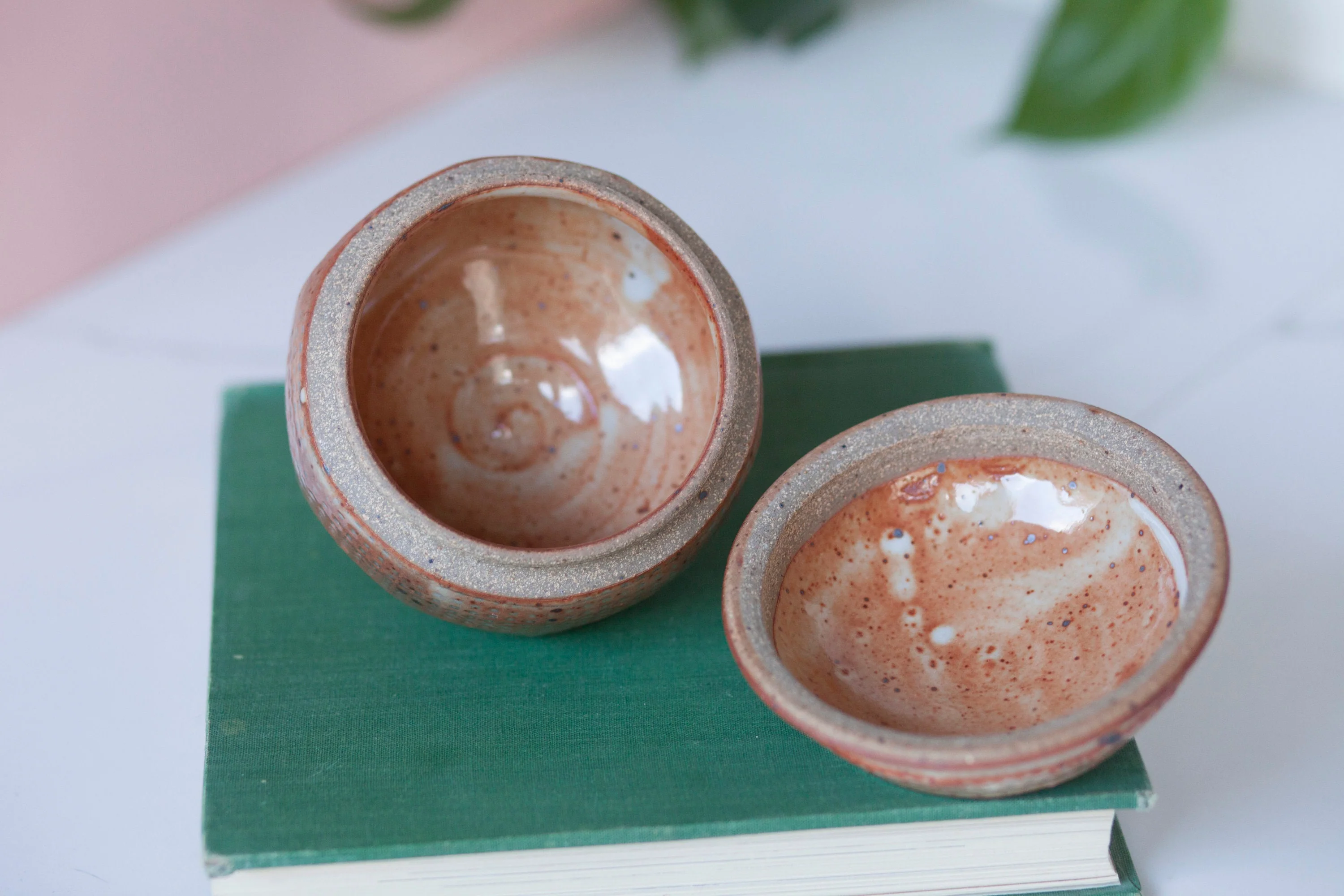Studio Pottery Canister with Lid Small Handmade Stoneware Jar - Image 9