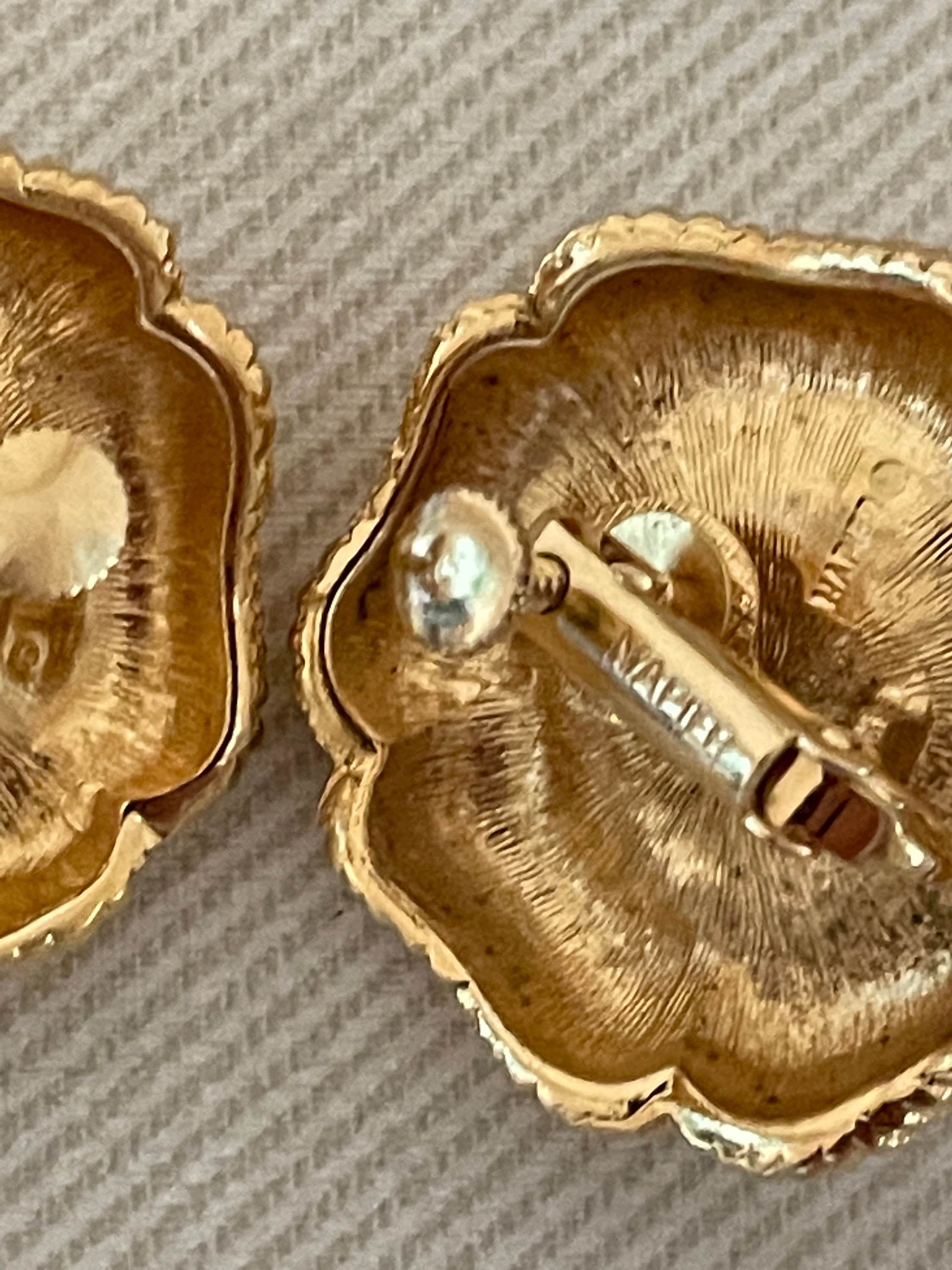 Stunning Baroque Pearl Flower Clip On Statement Earrings by Napier - Image 4