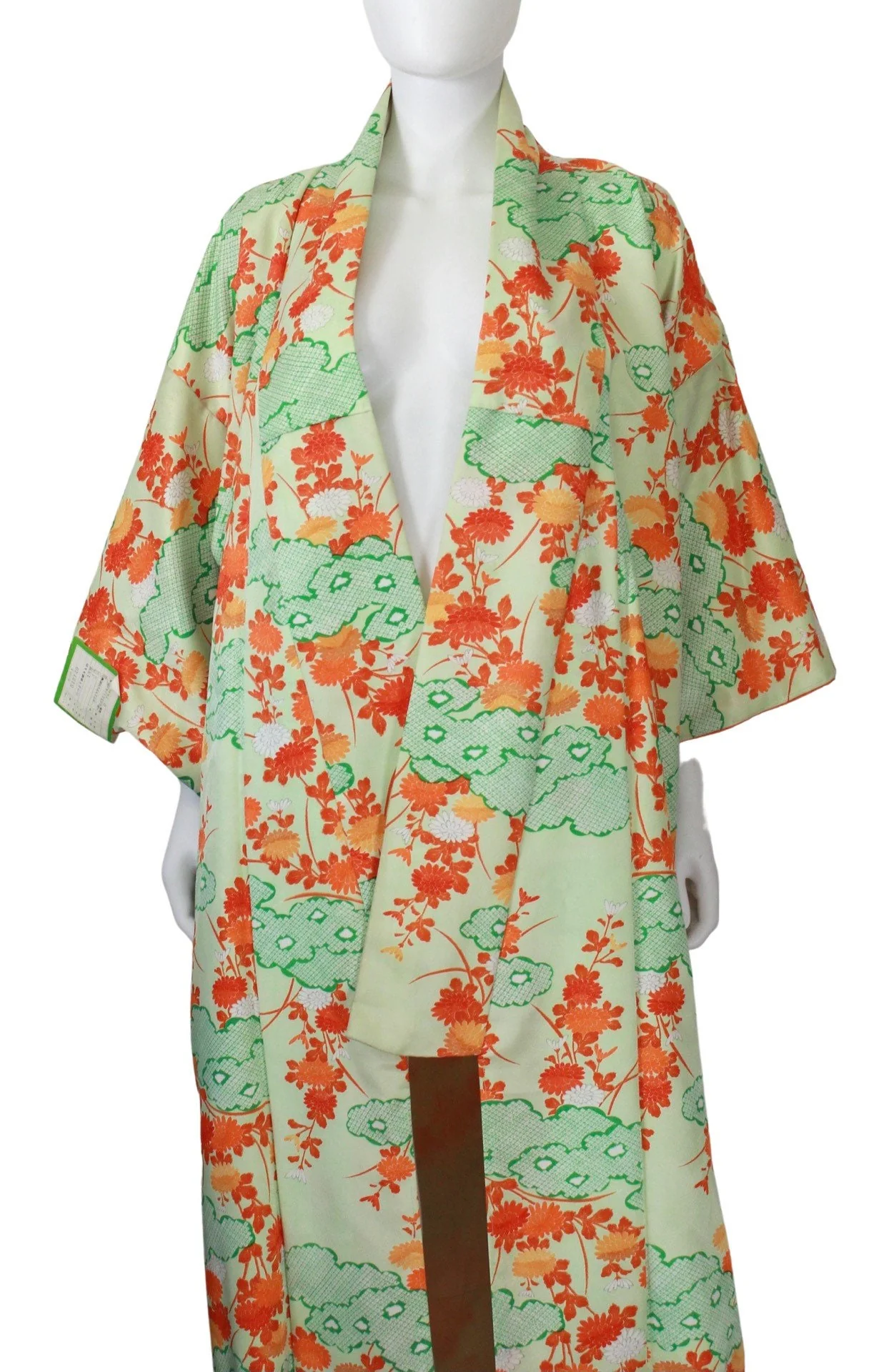 Stunning Deadstock 70s Green and Orange Robe - Image 3
