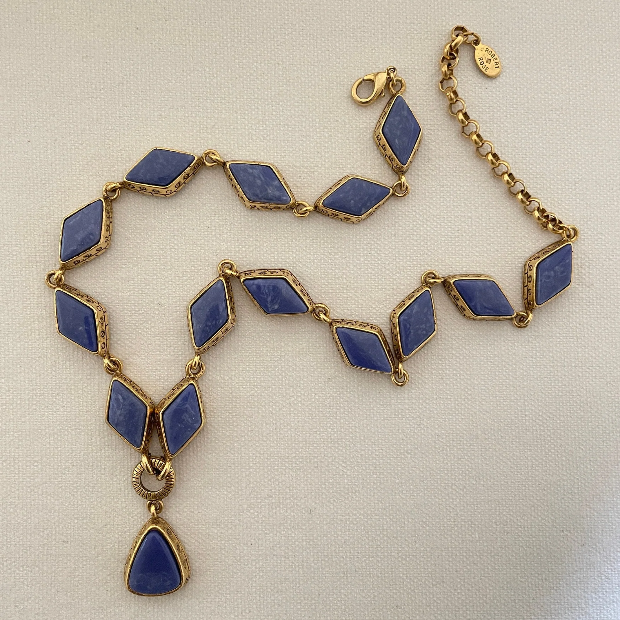 Stunning Etruscan Signed Robert Rose Byzantine Stone Statement Necklace by Robert Rose - Image 4