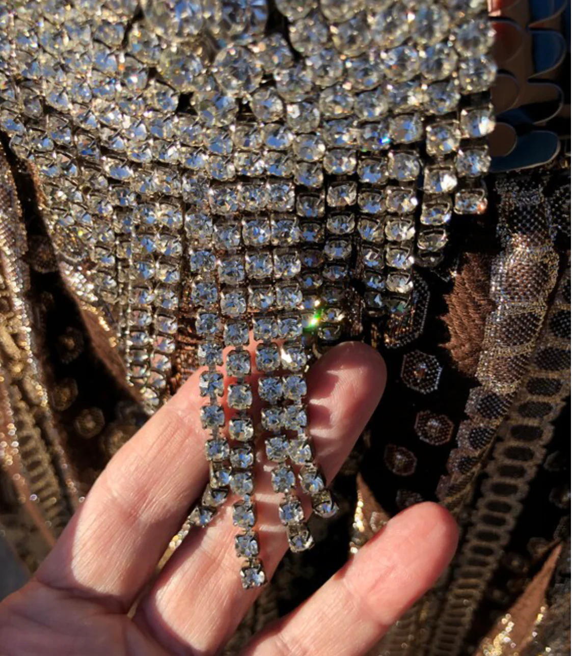 Stunning Statement Circa 80s Rhinestone Belt - Image 5
