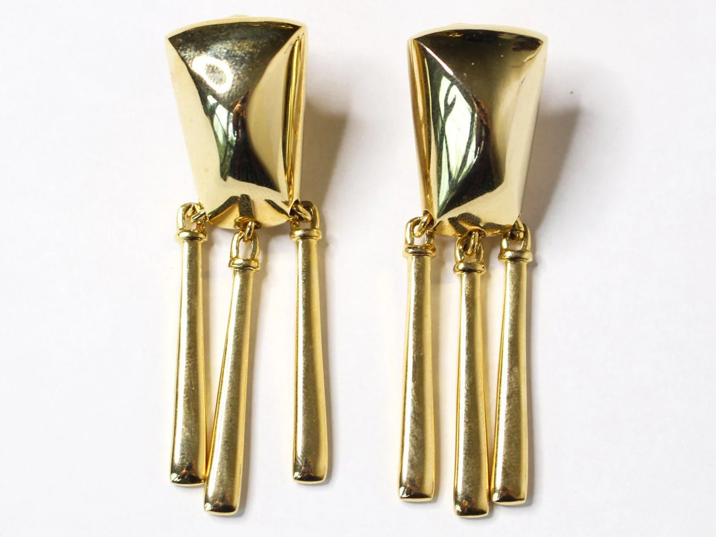 Stunning Vertical Bar Statement Earrings - Image 2