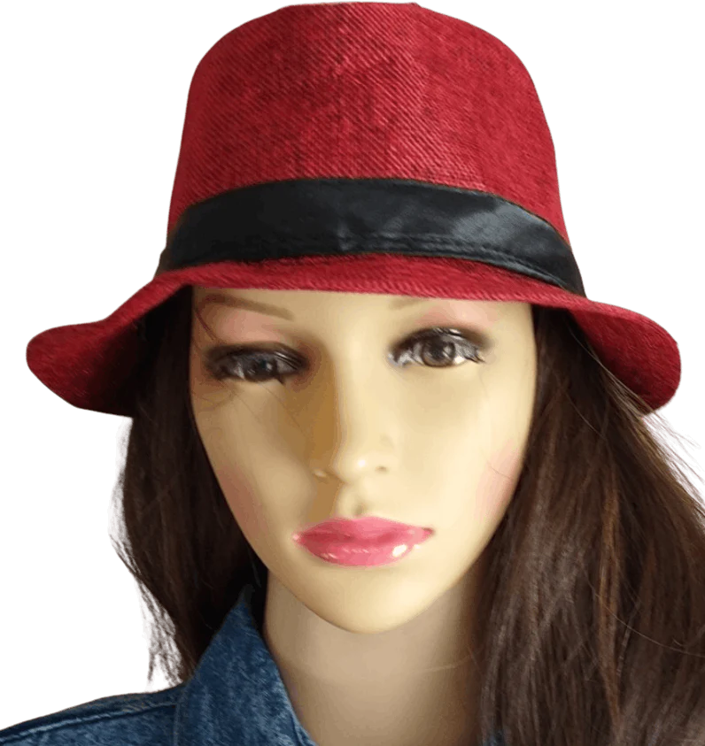 Red Heather Fedora Hat