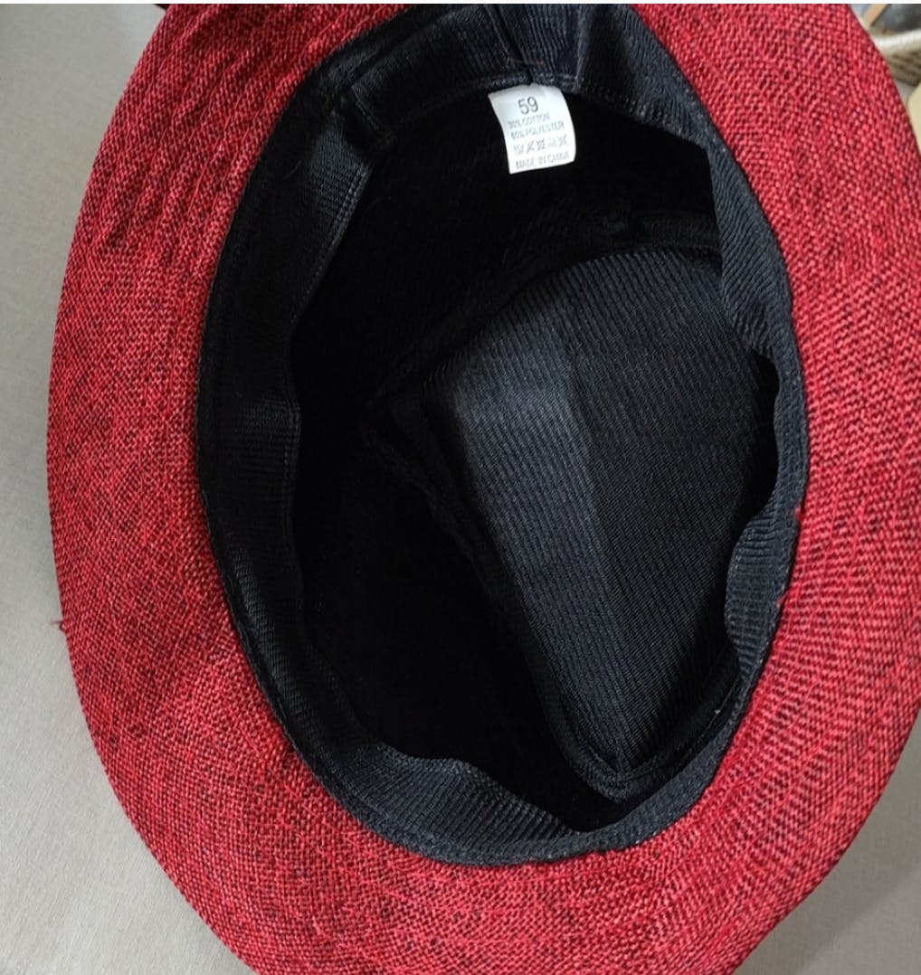 Red Heather Fedora Hat - Image 4