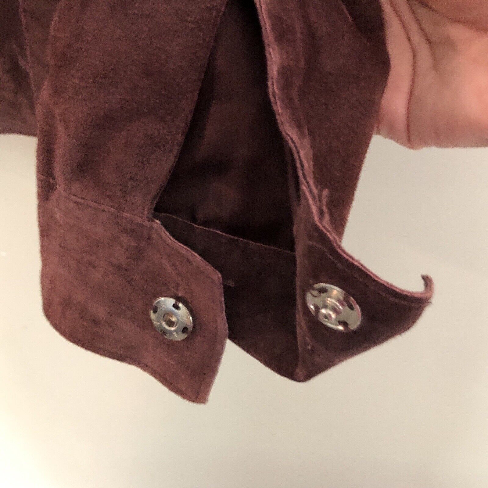 Suede Blazer Jacket Coat Brown with Purple Tones Fall Color Womens Sz 6 Lined by I. E. - Image 11