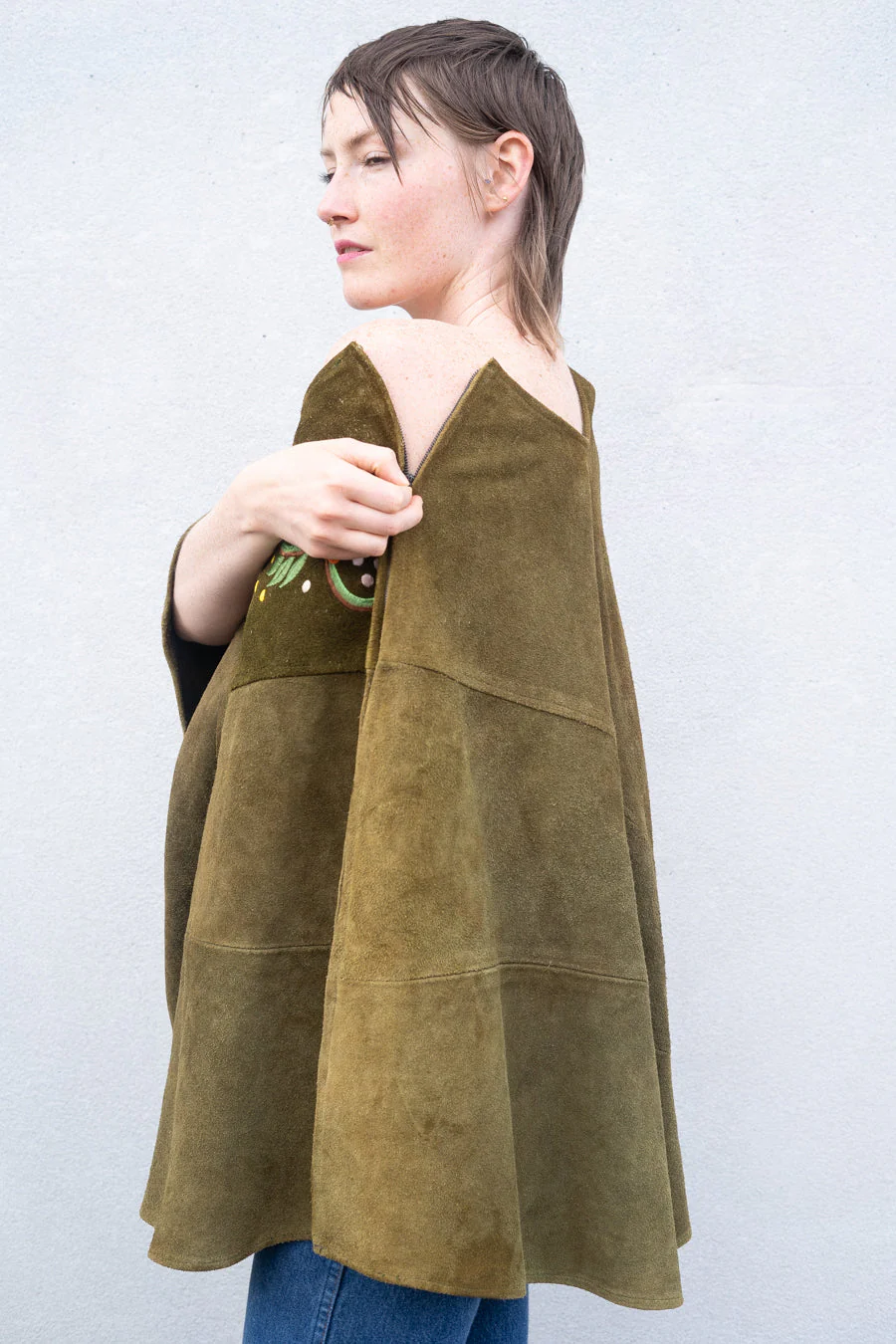 Suede Daisy Poncho - Image 9