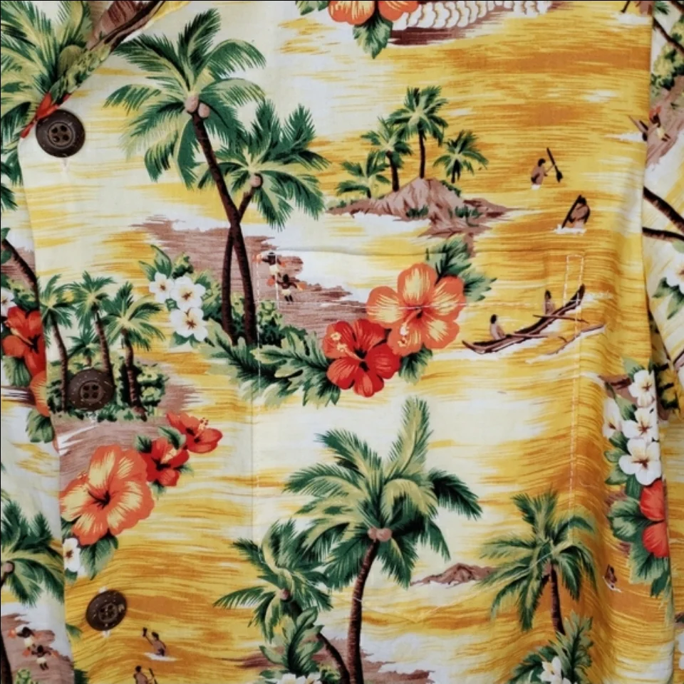 Sunset Voyager Hawaiian Print Button Front Shirt By Blue Hawaii - Image 6