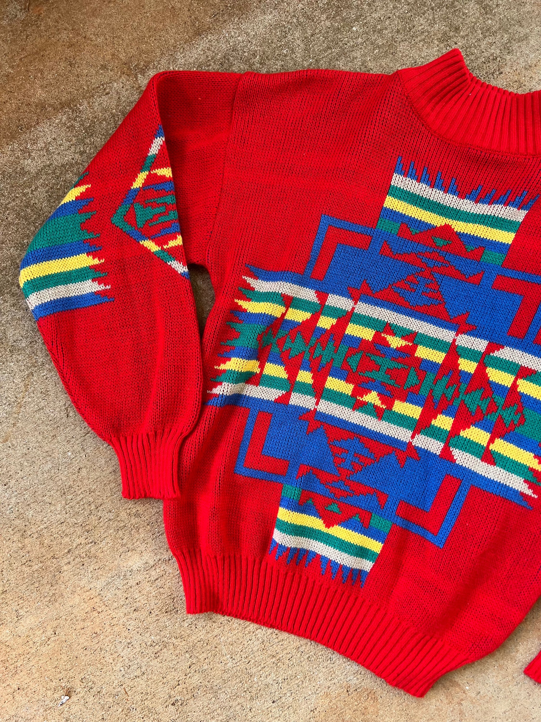 Super Soft Red Printed Sweater - Image 8