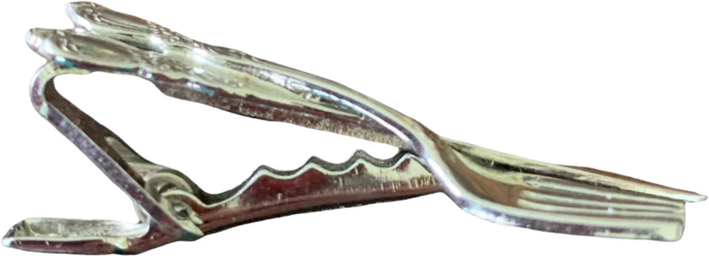 Suzie Myers Cutlery Silver Tone Chef Tie Clip By Suzie Myers - Image 2