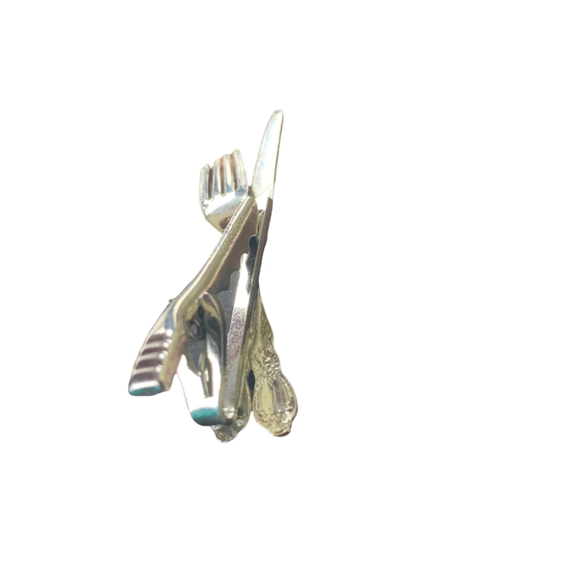 Suzie Myers Cutlery Silver Tone Chef Tie Clip By Suzie Myers - Image 6