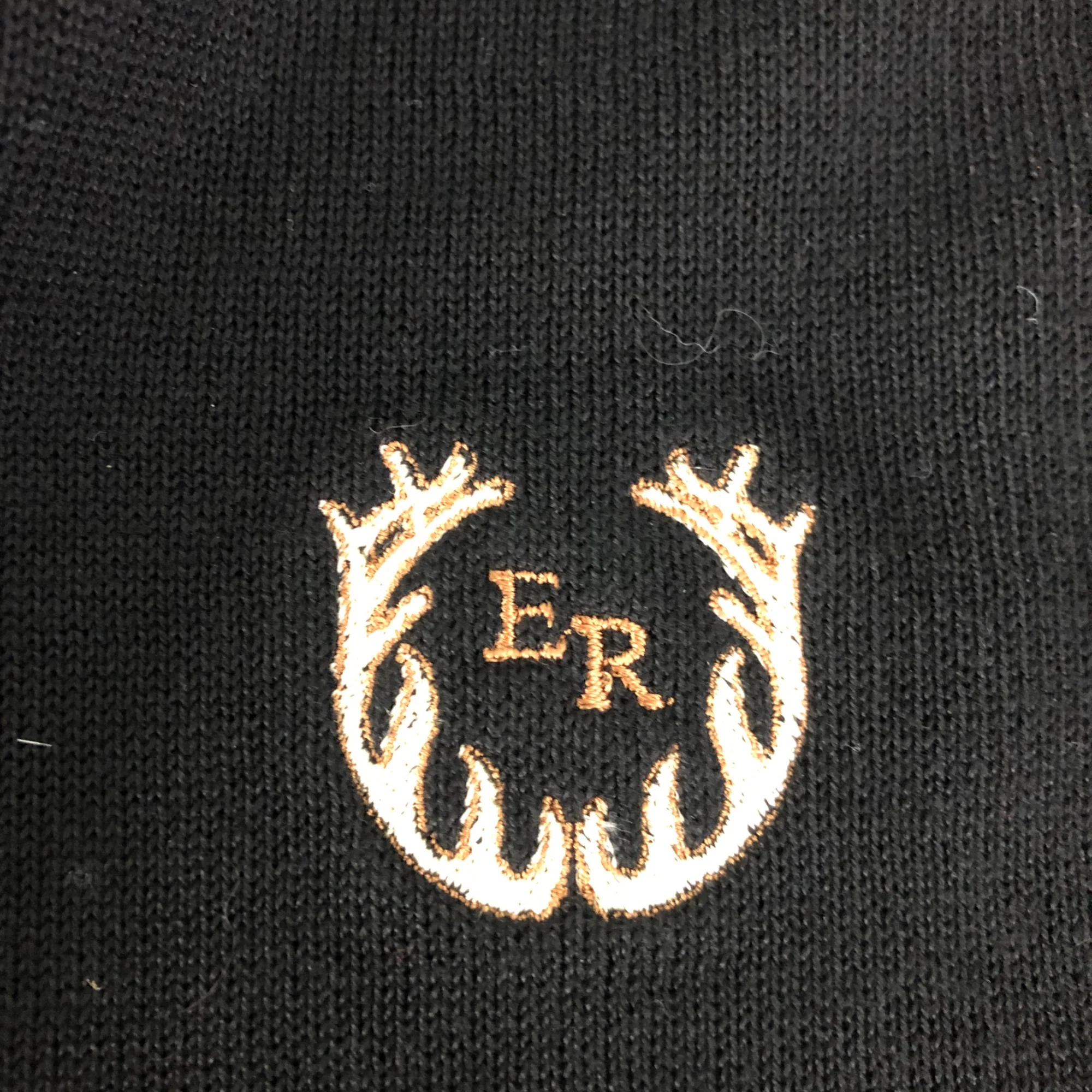Sweater Black Pima Cotton Mens Xxl Long Sleeve Monogrammed 'er' by Fairway & Greene - Image 8