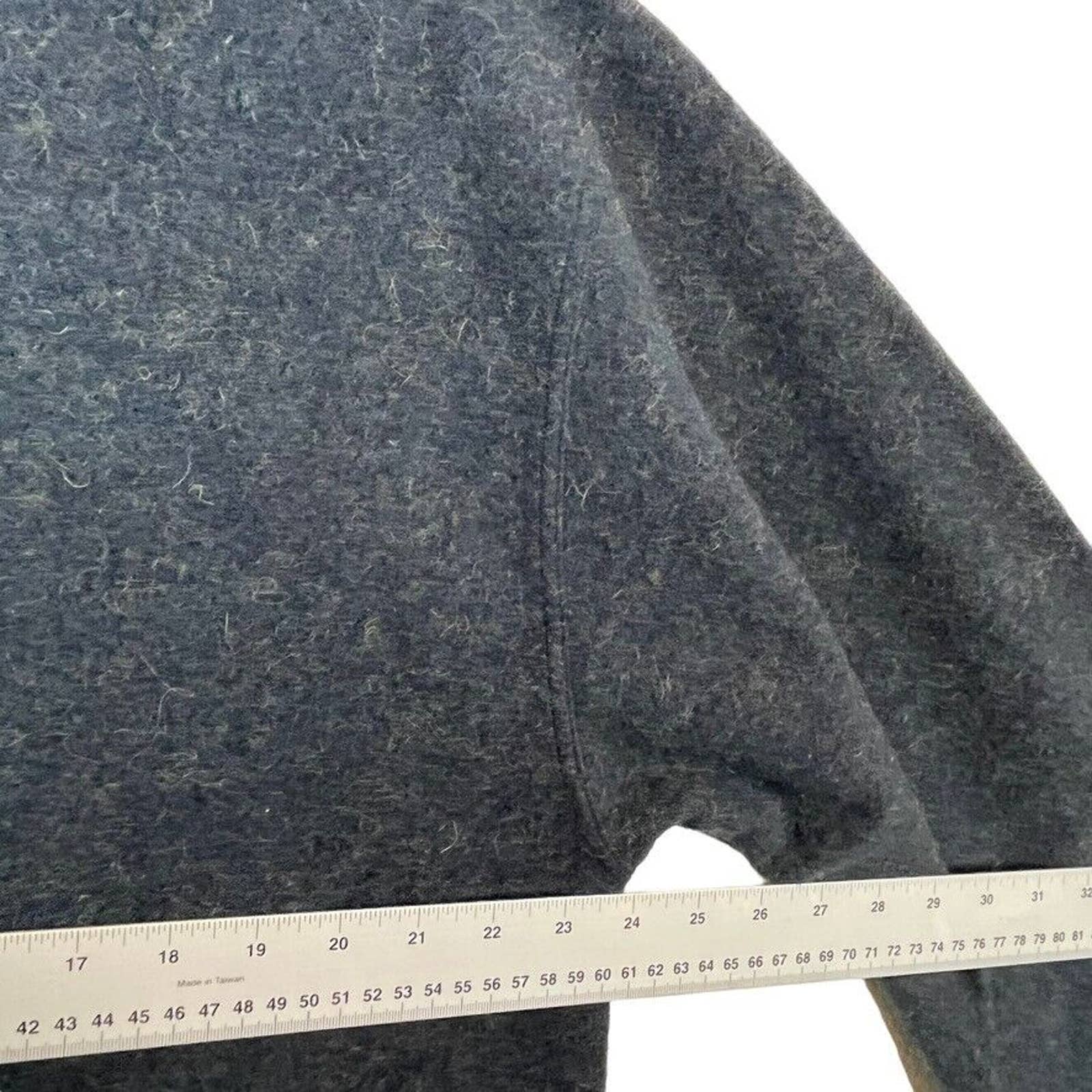 Sweater Blue Button Neck Mens Made In Hungary Poly Wool Alpaca Sz L by LL Bean - Image 6