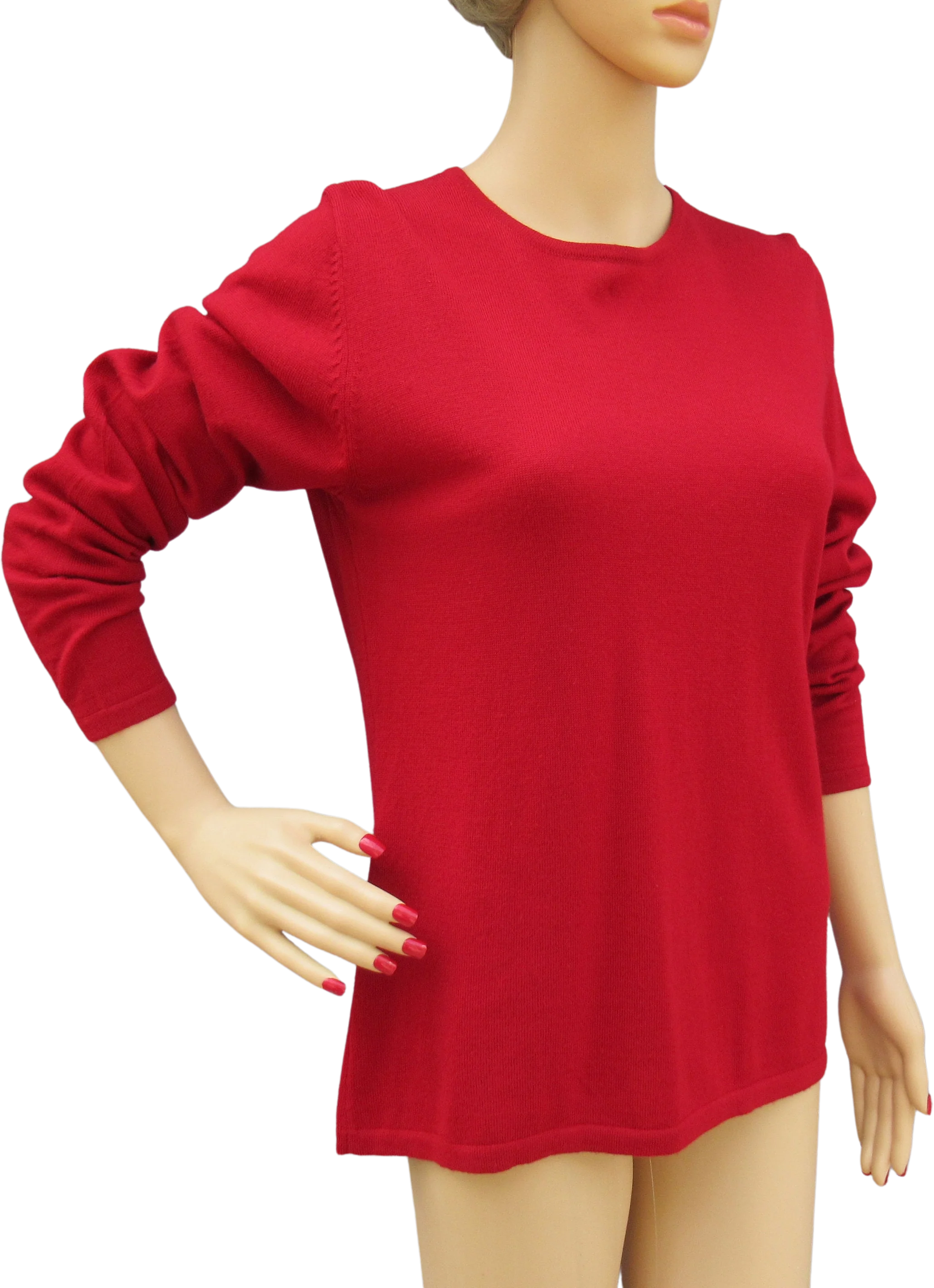 Sweater Charter Club Classics Merino Wool Cranberry Red Pullover Long Sleeve Made In Australia Pure New Woolmark by Charter Club
