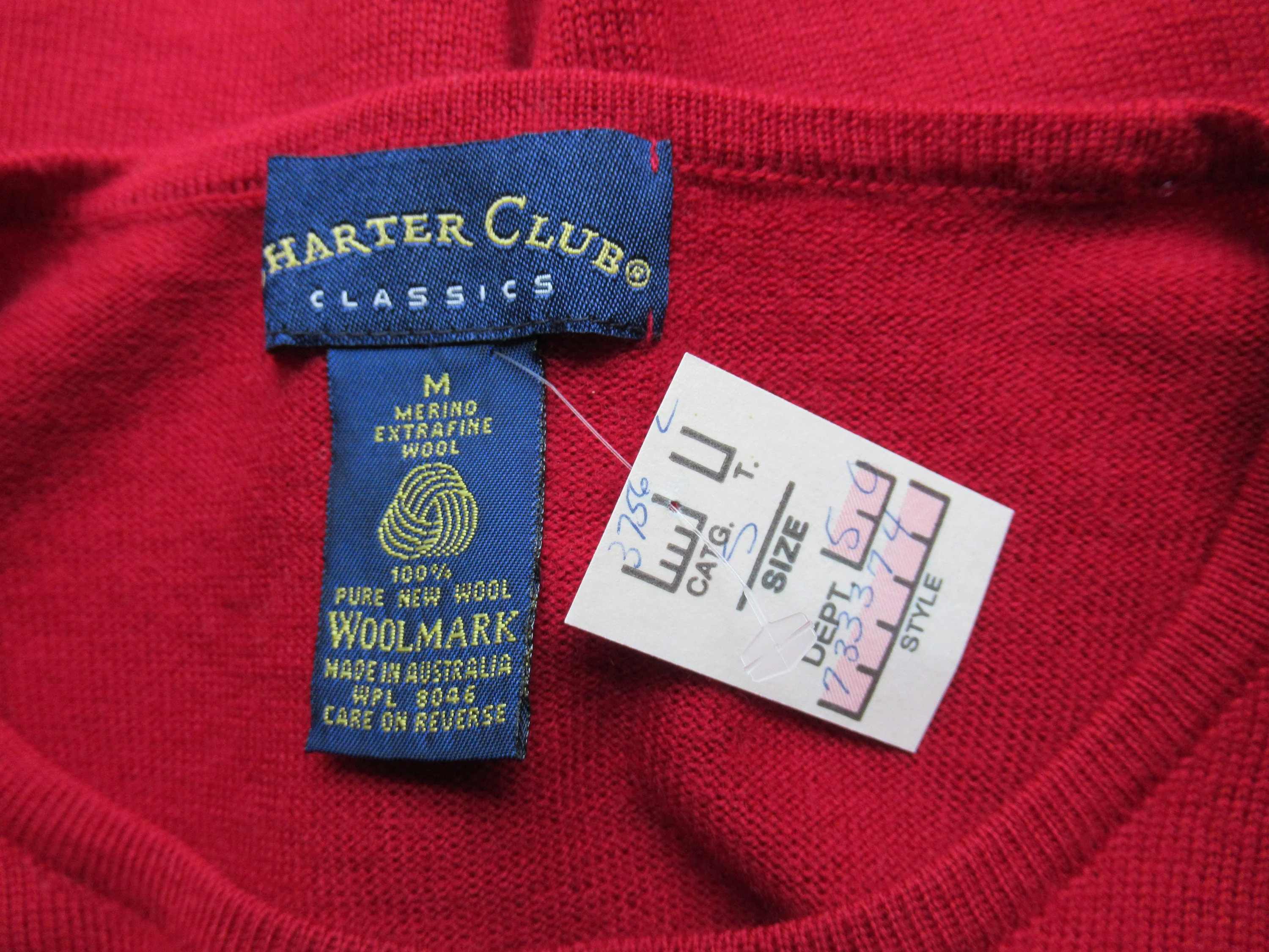 Sweater Charter Club Classics Merino Wool Cranberry Red Pullover Long Sleeve Made In Australia Pure New Woolmark by Charter Club - Image 5