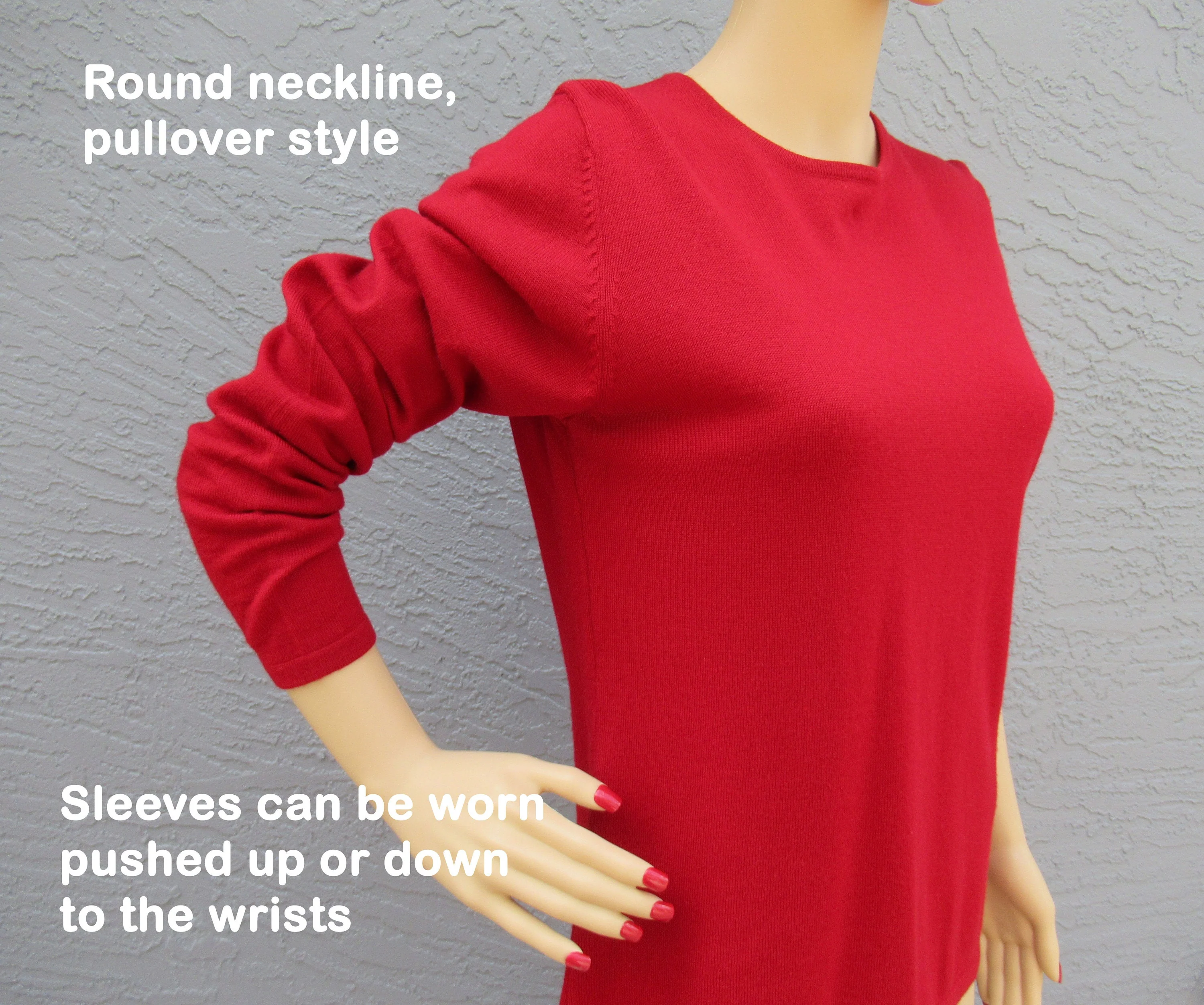 Sweater Charter Club Classics Merino Wool Cranberry Red Pullover Long Sleeve Made In Australia Pure New Woolmark by Charter Club - Image 6
