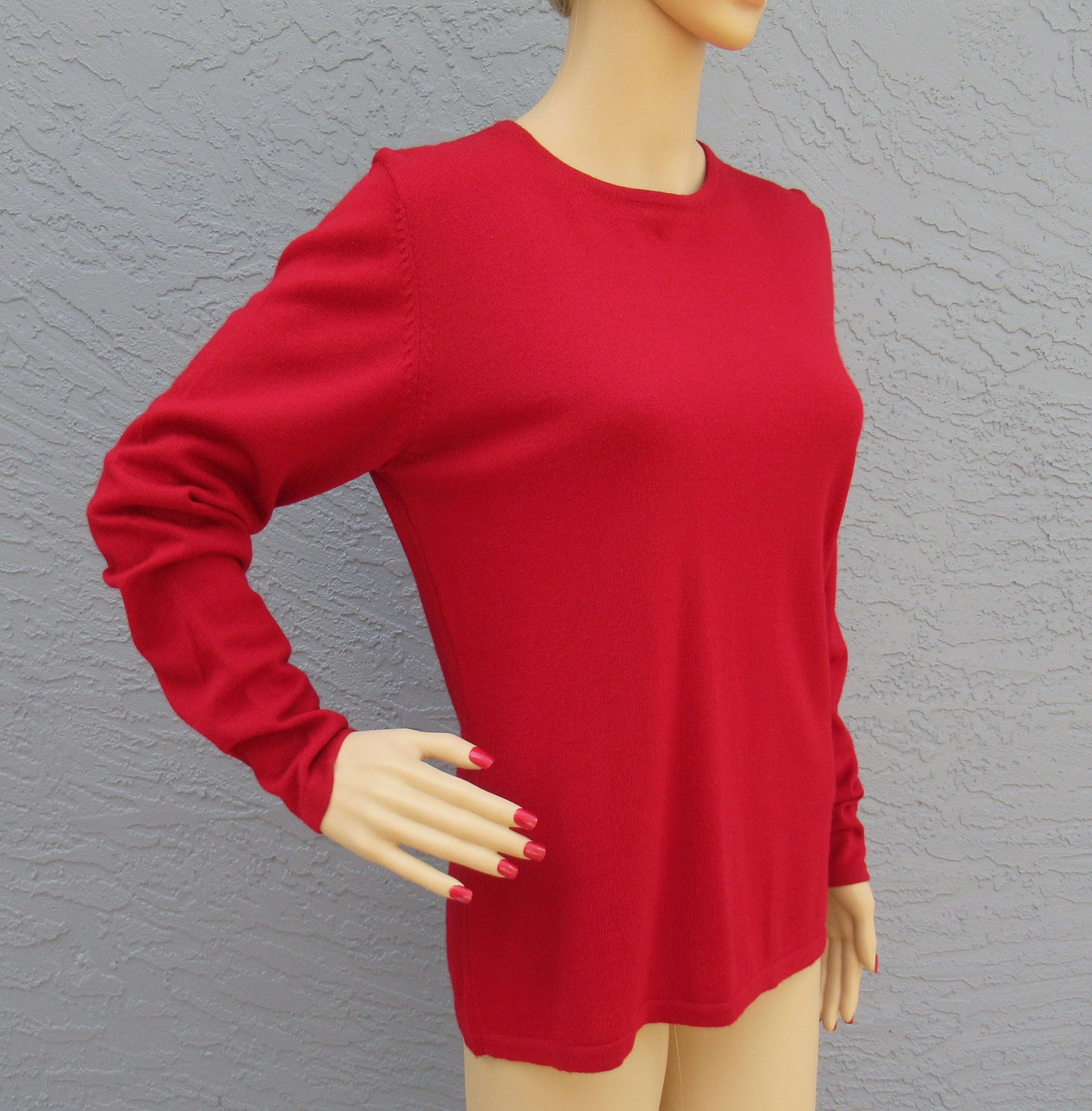 Sweater Charter Club Classics Merino Wool Cranberry Red Pullover Long Sleeve Made In Australia Pure New Woolmark by Charter Club - Image 8