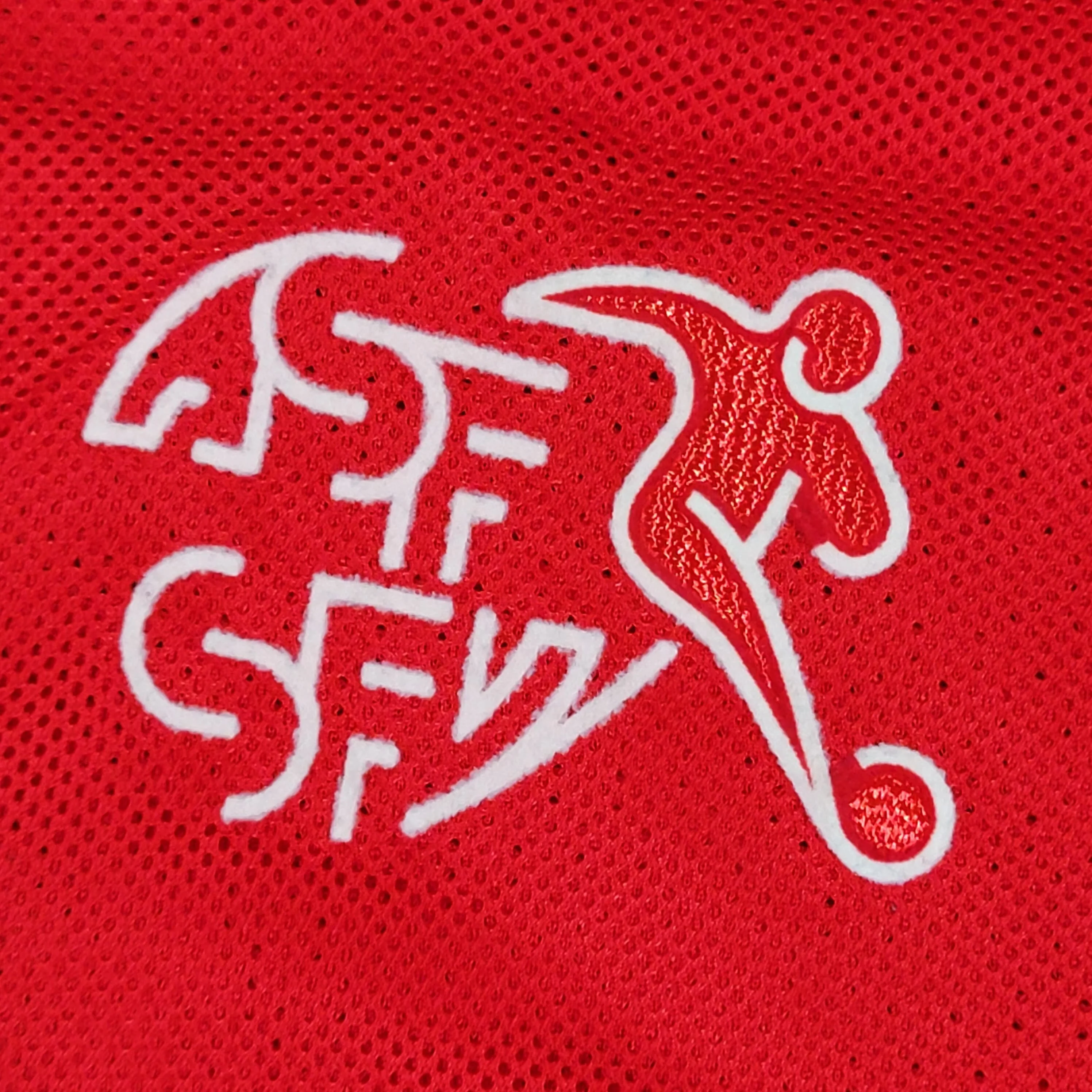 Switzerland Tranquillo Barnetta Puma Soccer Jersey Autographed Red Color Uniform Shirt Traditional Home Kit Size M by Puma - Image 3