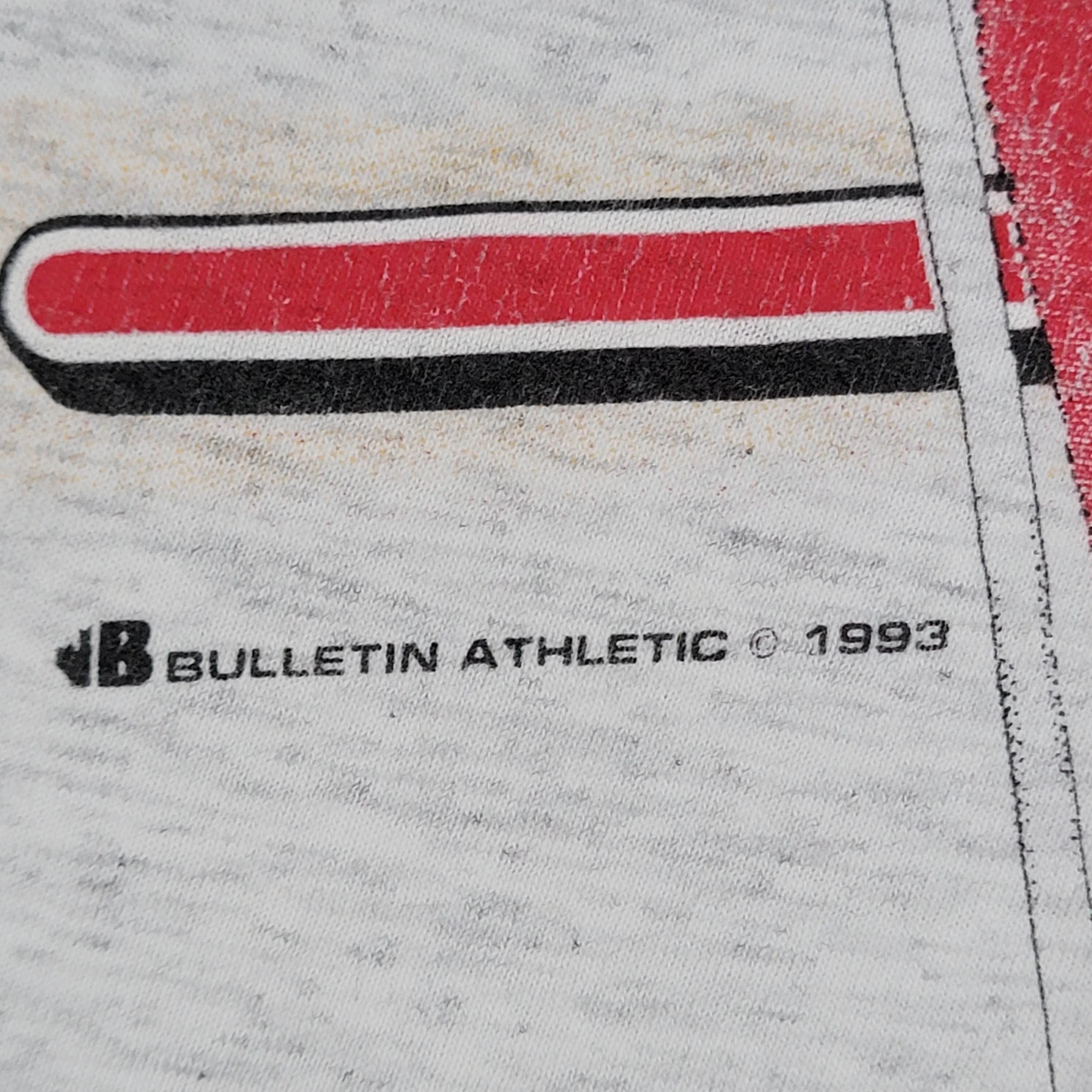Switzerland Vintage 90s World Cup Soccer T-Shirt 1994 Usa Games Suisse Single Stitch Bulletin Athletic Gray - Image 4