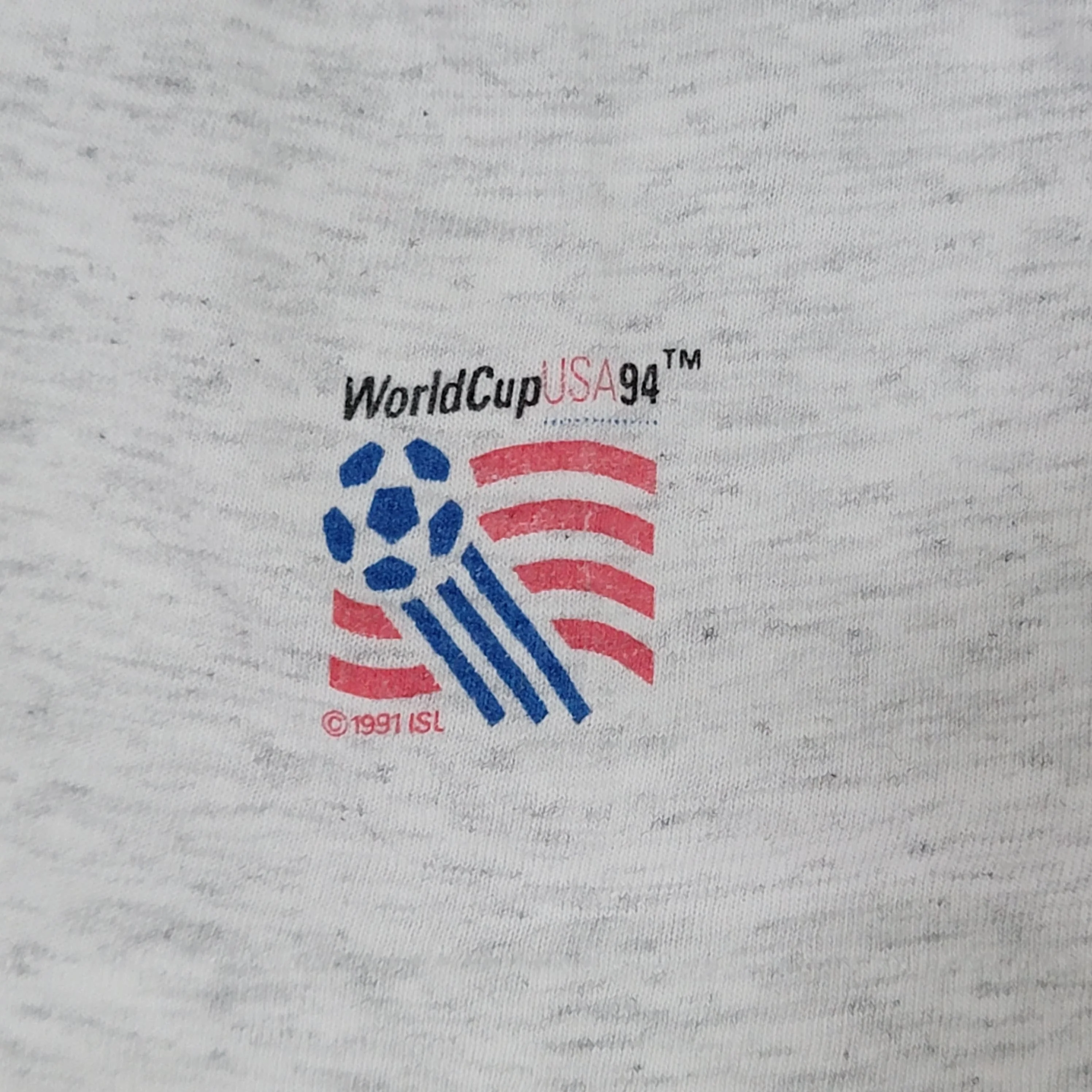 Switzerland Vintage 90s World Cup Soccer T-Shirt 1994 Usa Games Suisse Single Stitch Bulletin Athletic Gray - Image 5