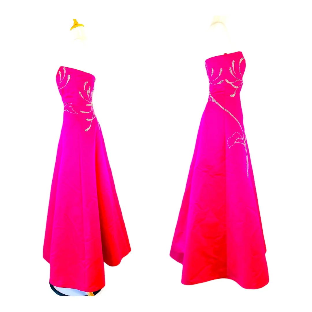 Tafetta Hand Beaded Ball Gown Sweet 16 Quinceanera Homecoming Full Skirt Dress by Sean Collection - Image 4