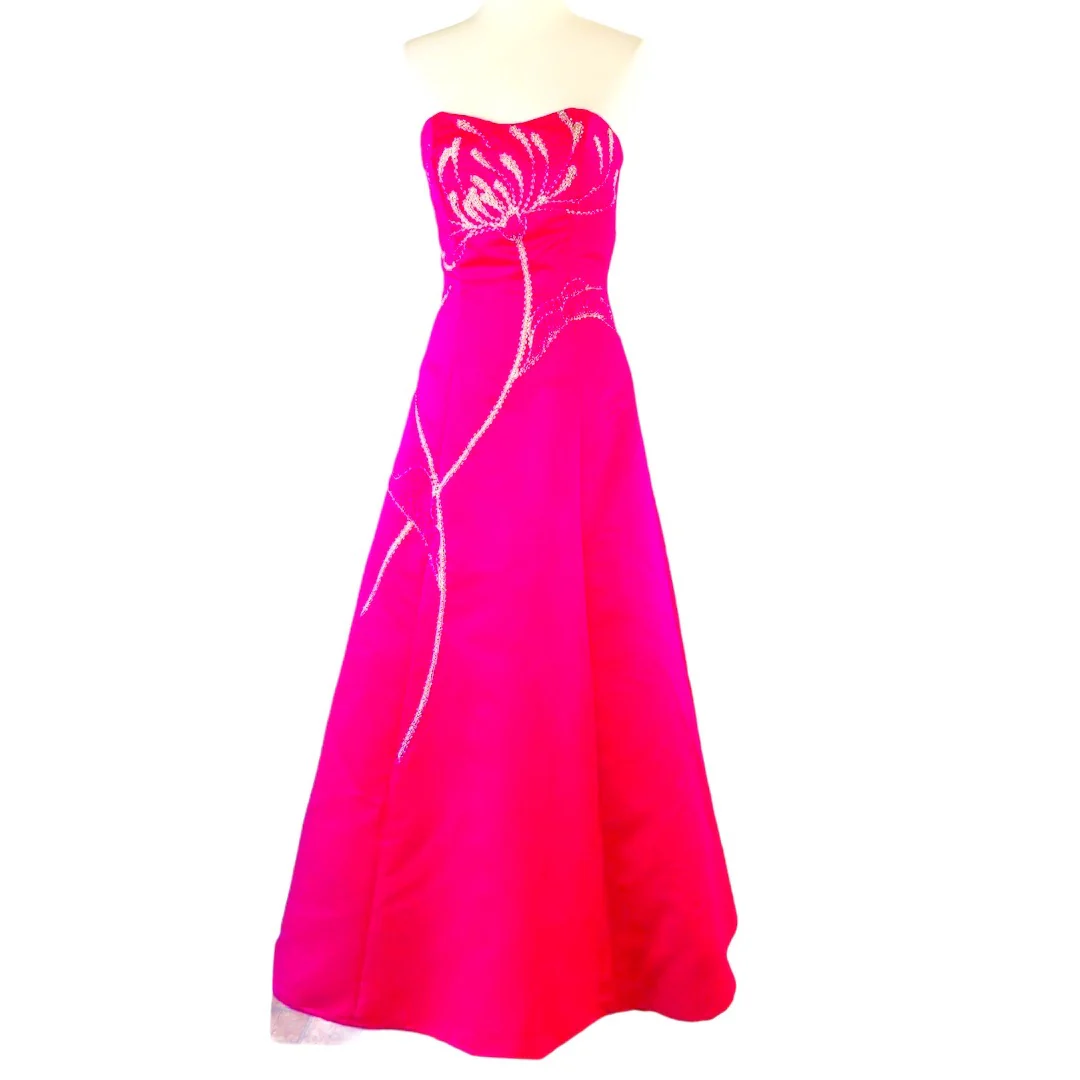 Tafetta Hand Beaded Ball Gown Sweet 16 Quinceanera Homecoming Full Skirt Dress by Sean Collection - Image 5