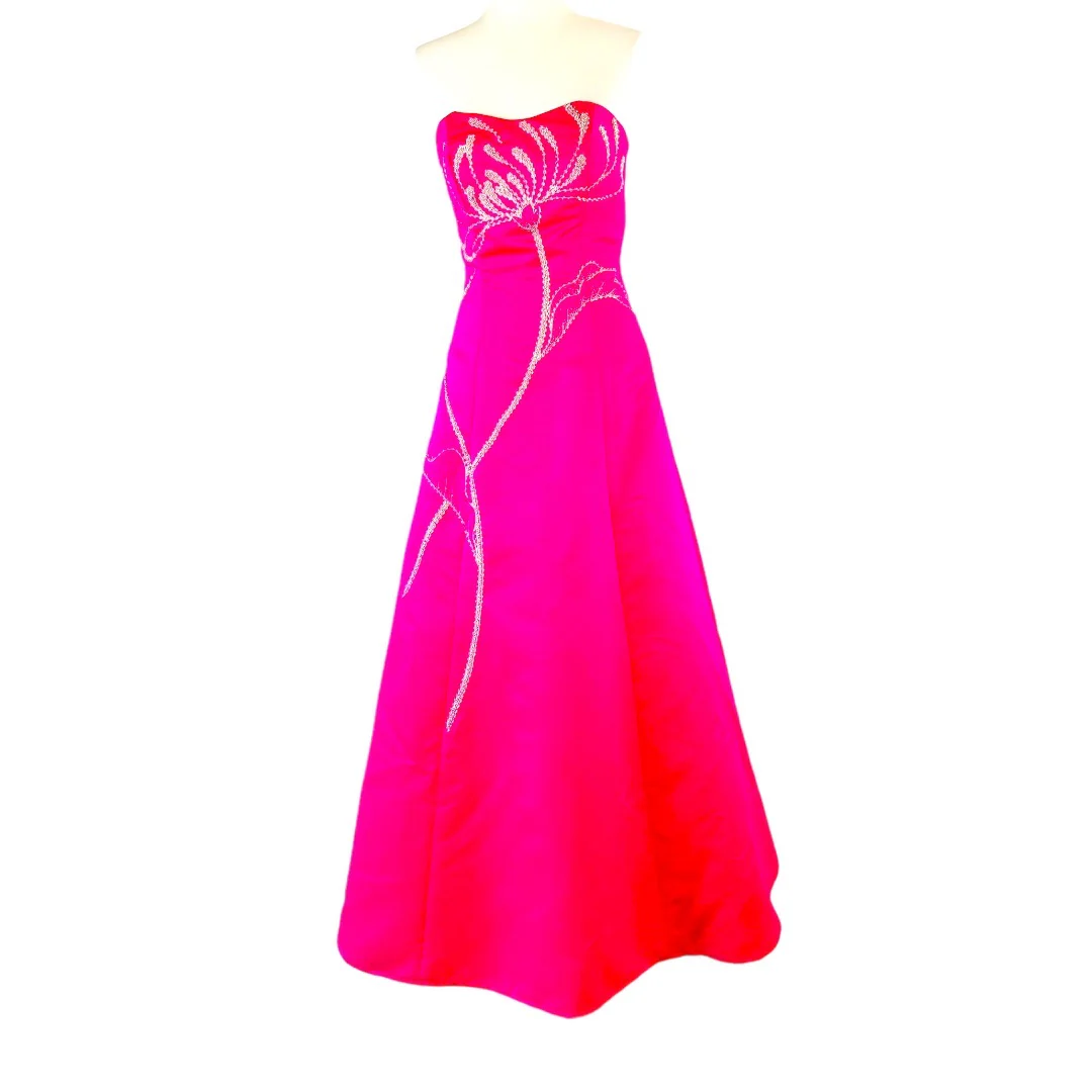 Tafetta Hand Beaded Ball Gown Sweet 16 Quinceanera Homecoming Full Skirt Dress by Sean Collection - Image 6