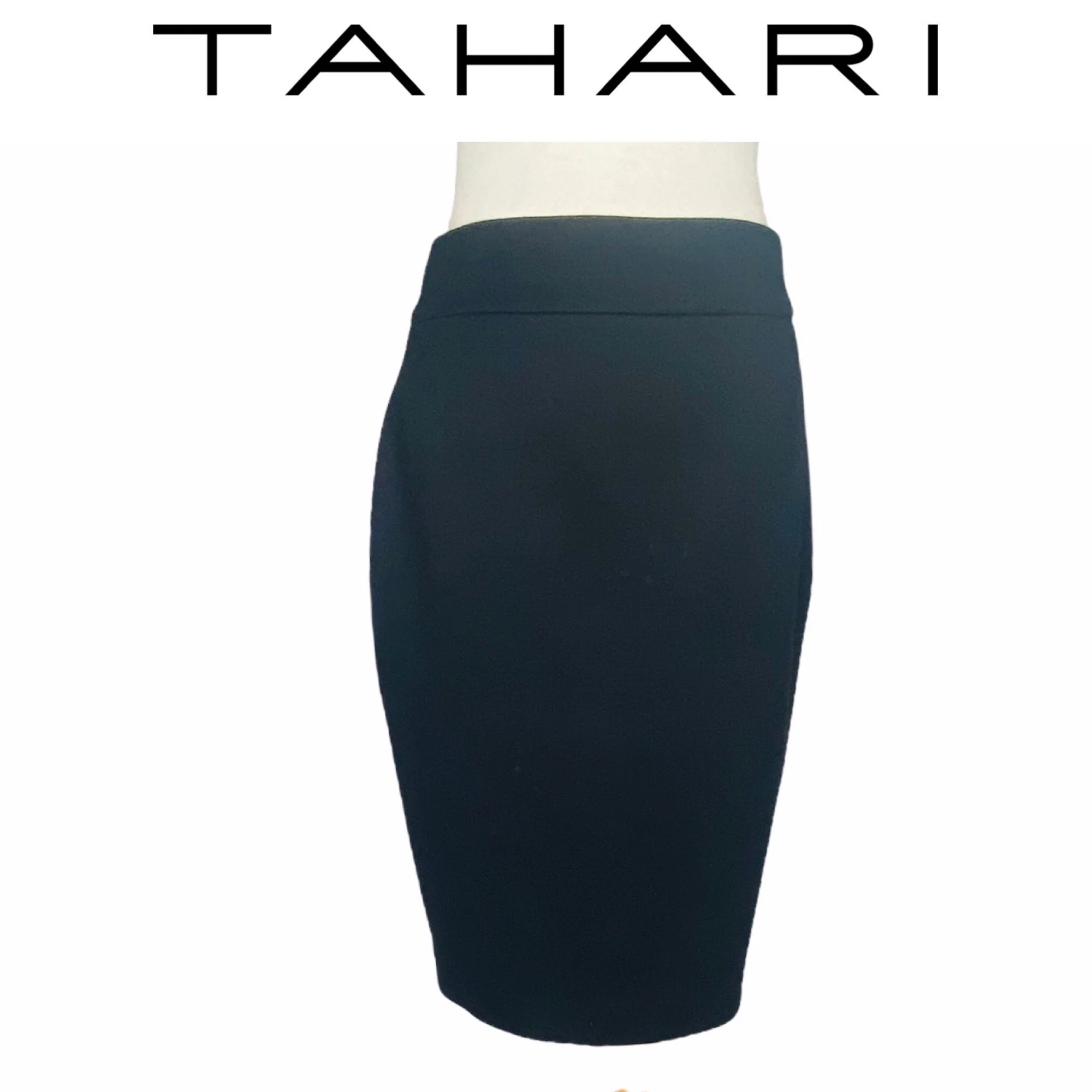 Tahari Wool Lined Pencil Skirt Black by Tahari - Image 4