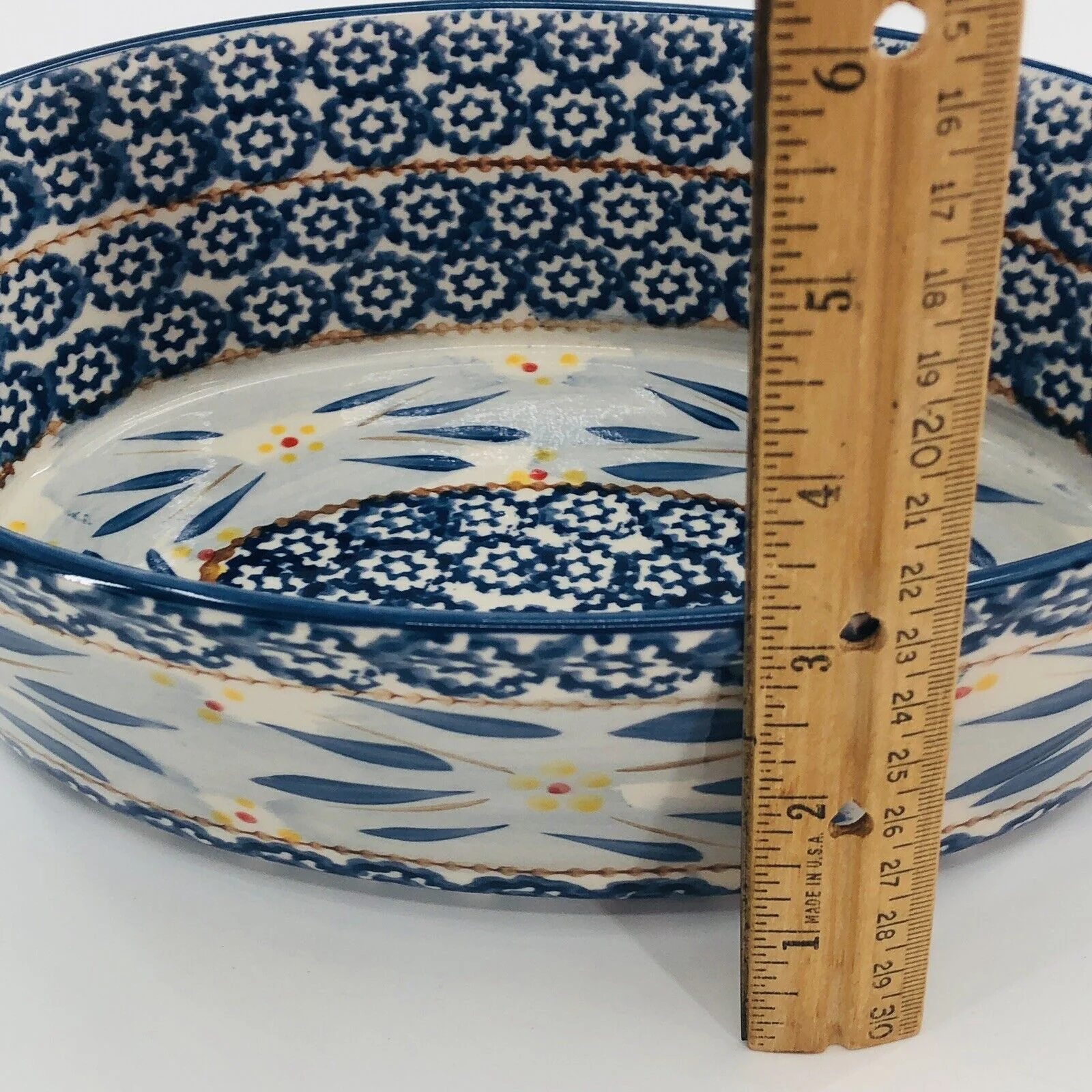 Temp-Tations Old World Blue Oval Serving Bowl 2qt by Tara - Image 6