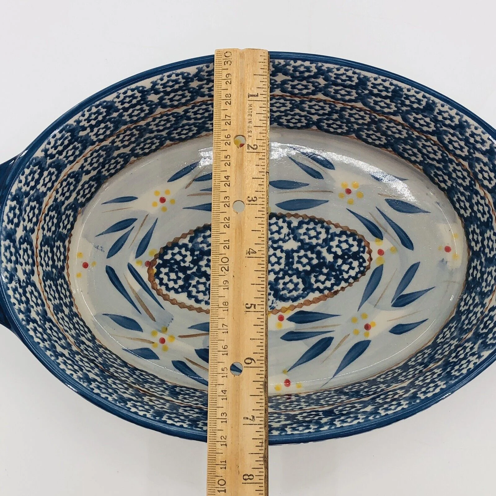 Temp-Tations Old World Blue Oval Serving Bowl 2qt by Tara - Image 7