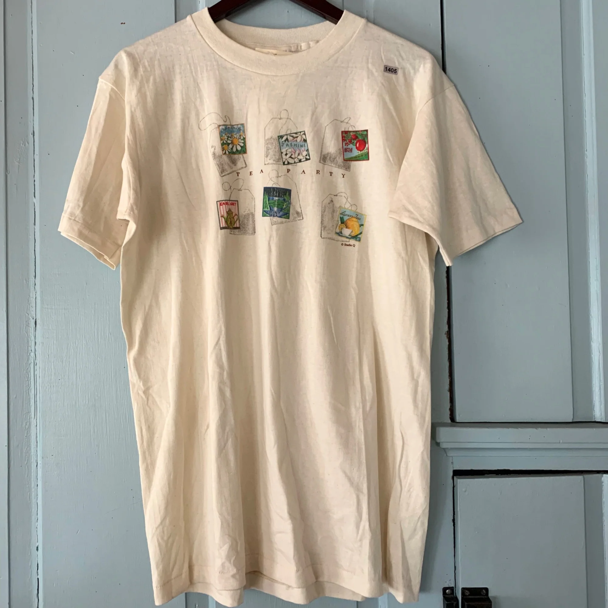 Tennessee River Tea Party T-Shirt M Nos Deadstock Single Stitch Vintage 90s Nwt by Tennessee River - Image 9